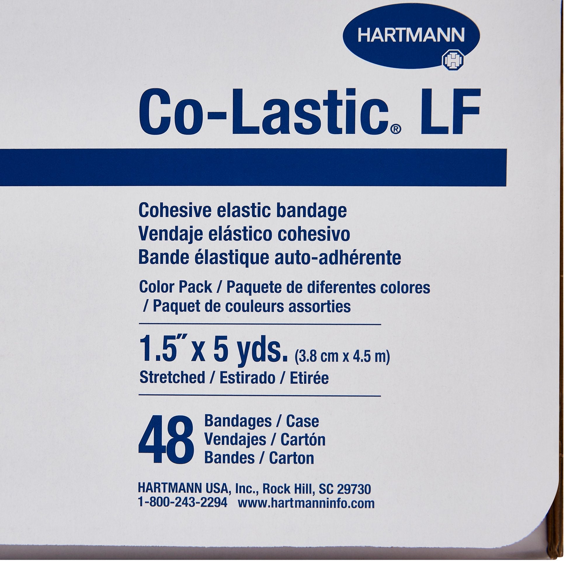 Co-Lastic® Self-adherent Closure Cohesive Bandage, 1-1/2 Inch x 5 Yard (48 Units)