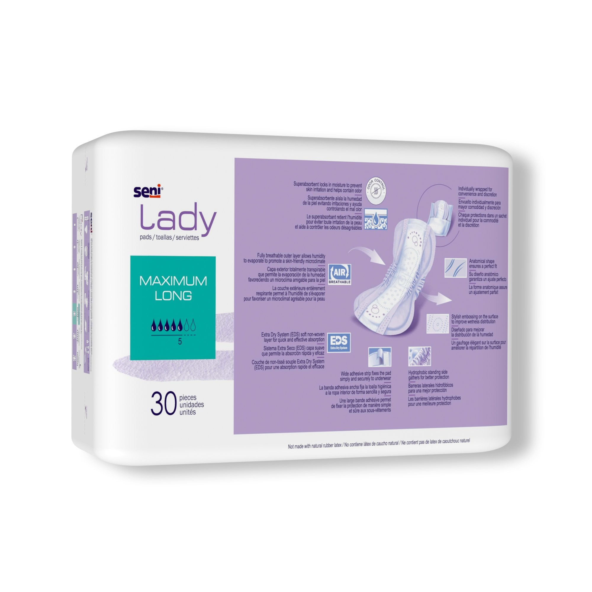 Seni® Lady Maximum Pads, Regular (30 Units)