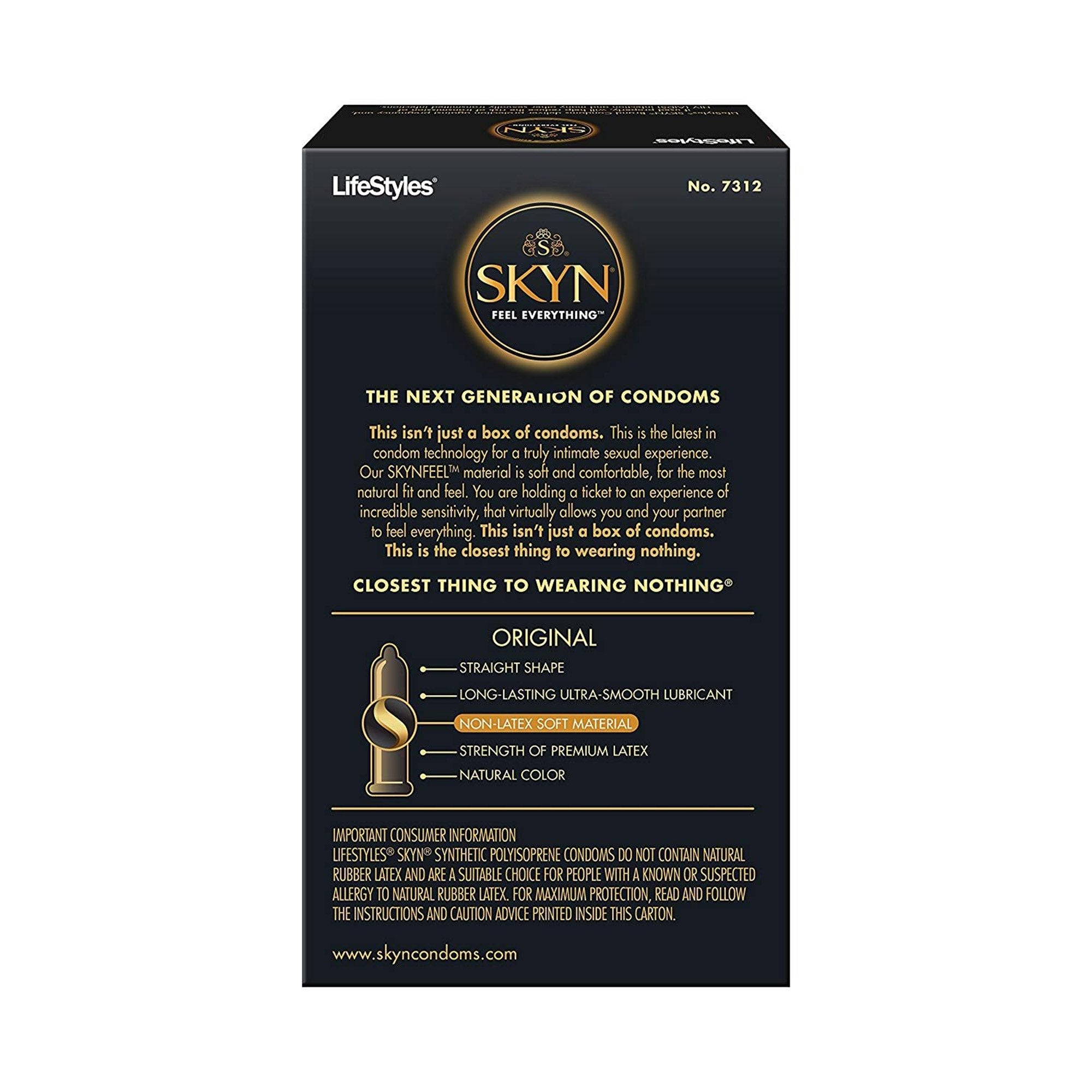 Lifestyles® Skyn® Polyisoprene Lubricated Condom (12 Units)