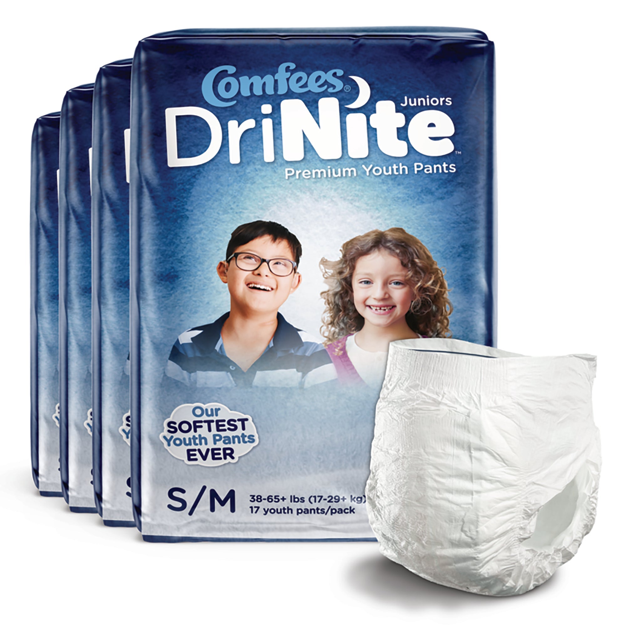 Comfees® DriNite® Juniors Absorbent Underwear, Small / Medium (17 Units)