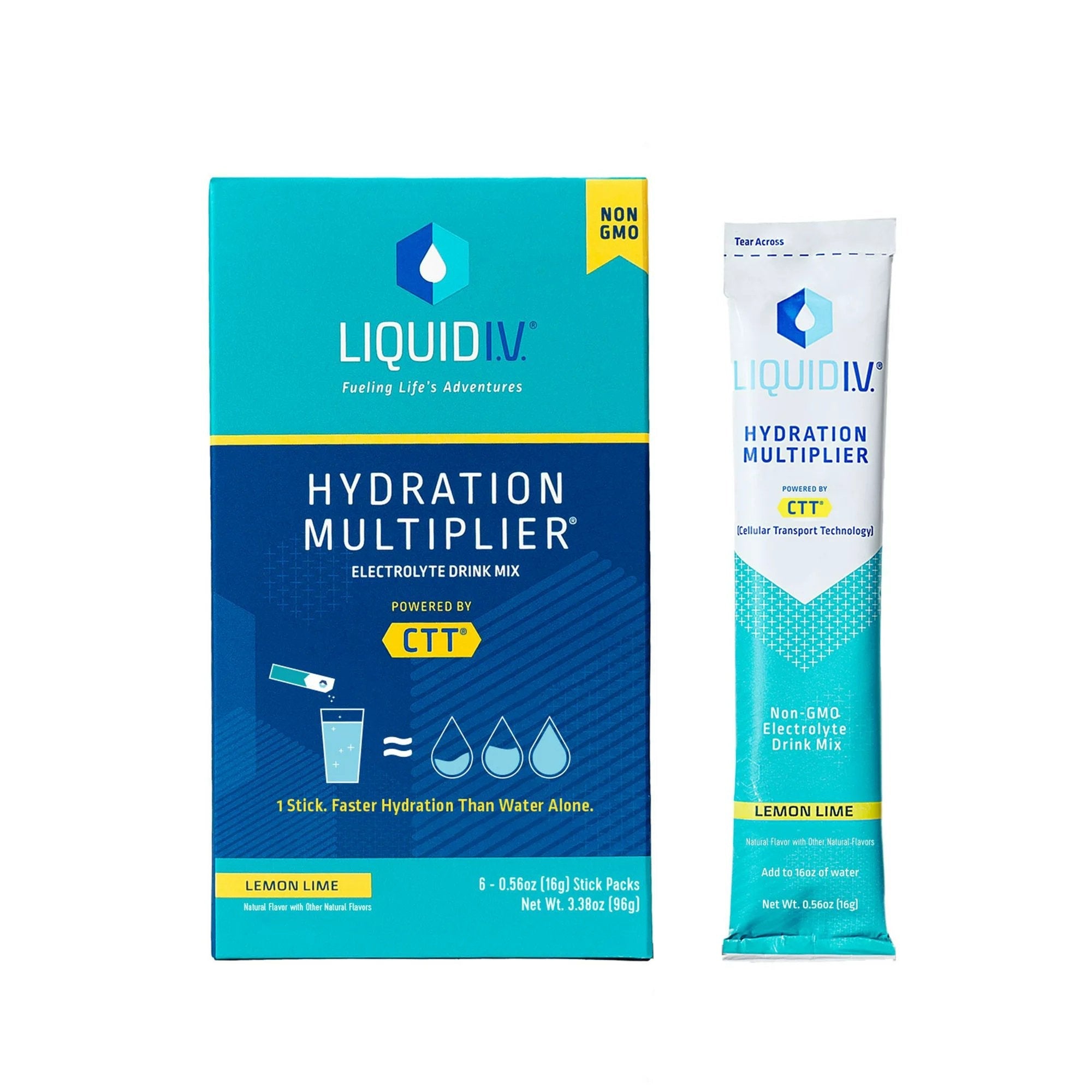 Liquid I.V.® Hydration Multiplier Electrolyte Drink Mix Stick Packs Lemon Lime (72 Units)