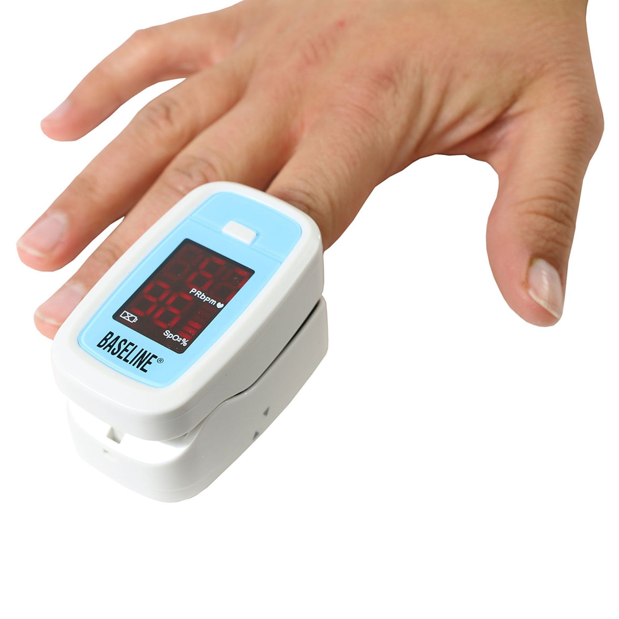 FEI Baseline Fingertip Pulse Oximeter, Battery Operated Visible Alarm (1 Unit)