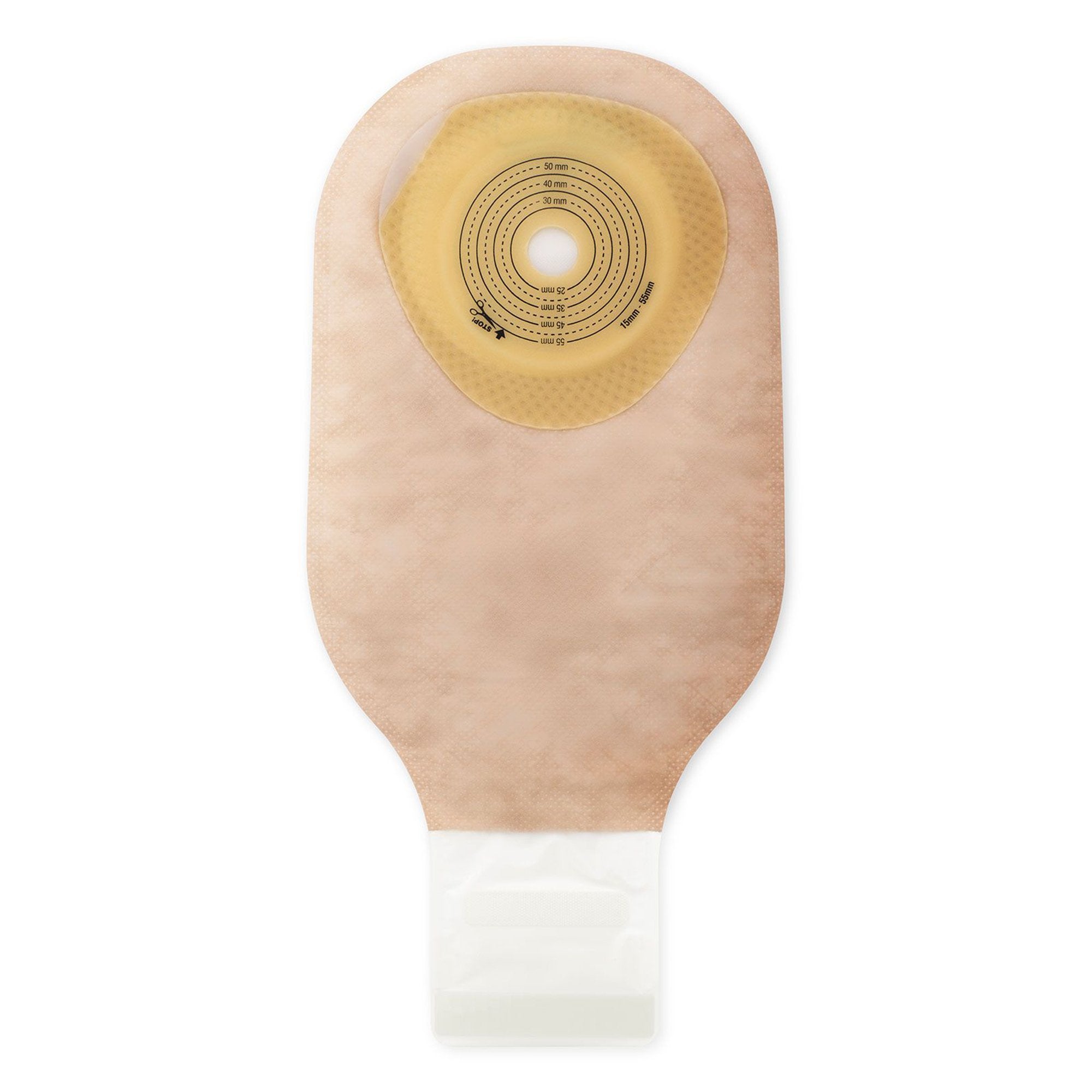 Premier™ One-Piece Drainable Beige Filtered Colostomy Pouch, 12 Inch Length, 5/8 to 2-1/8 Inch Stoma (10 Units)