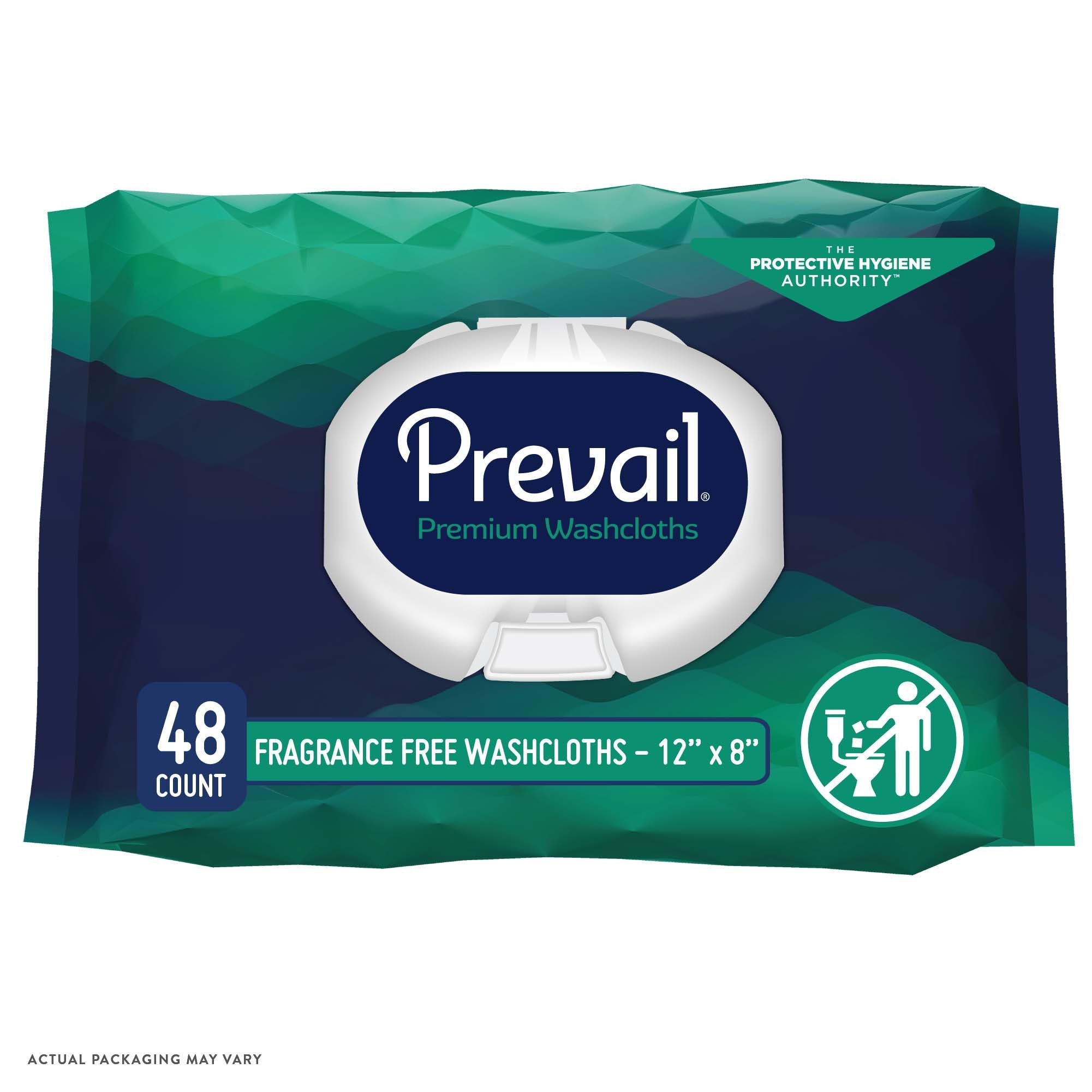 Prevail Adult Washcloths, Aloe & Vitamin E, Unscented, 48 Count