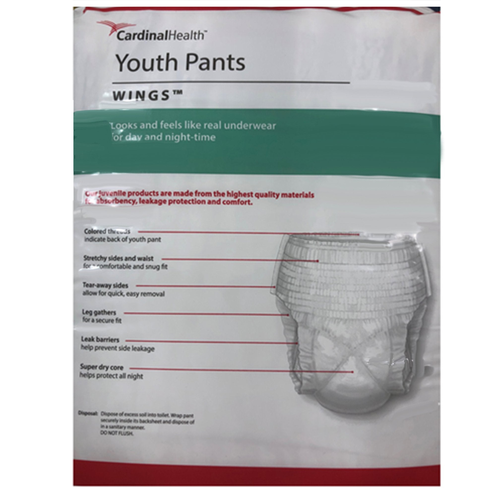 Curity Youth Pants, Unisex, Disposable, Tear Away Seams (1 Unit)