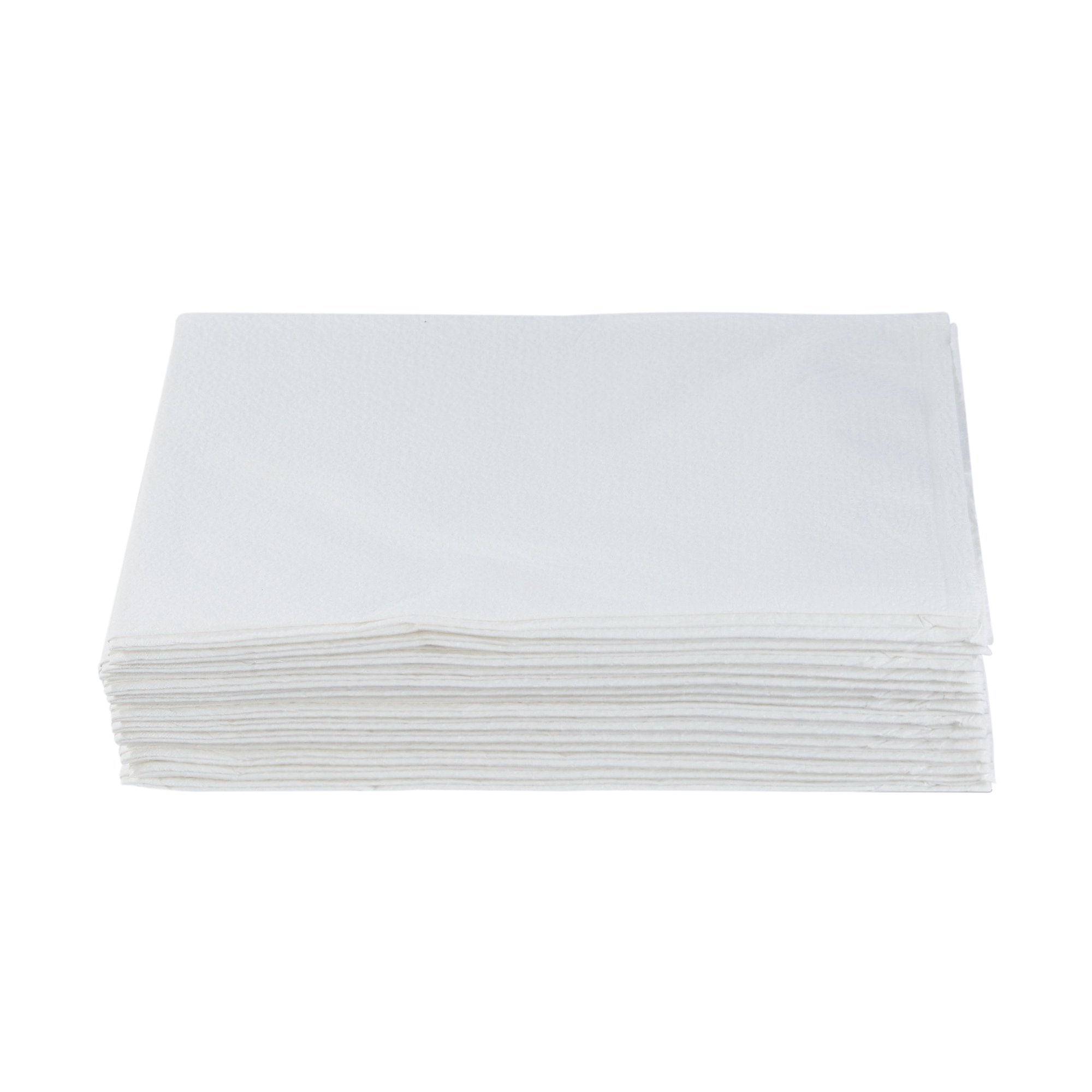 McKesson White Tissue/Poly Pillowcase Set, 21x30" - 100 Pack, Disposable