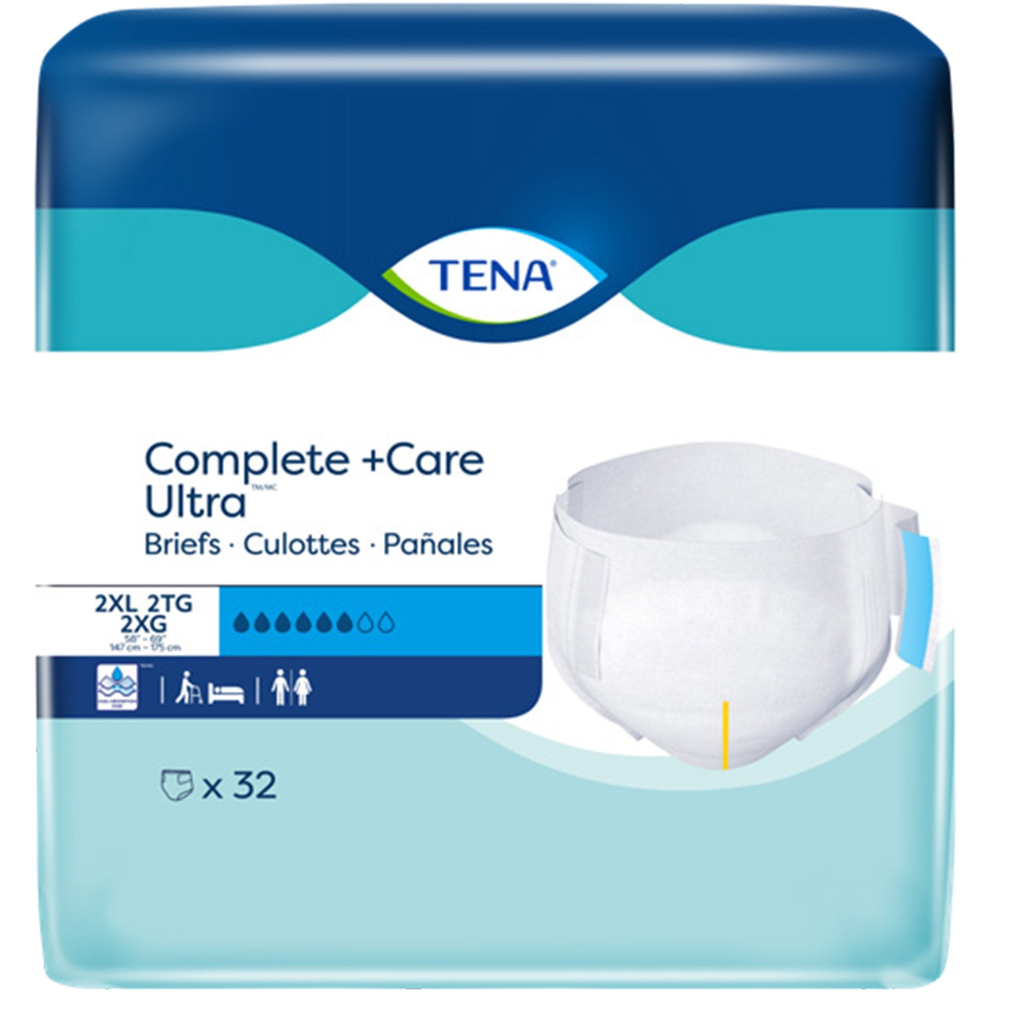 TENA Complete +Care Ultra™ Incontinence Brief, 2X-Large (64 Units)