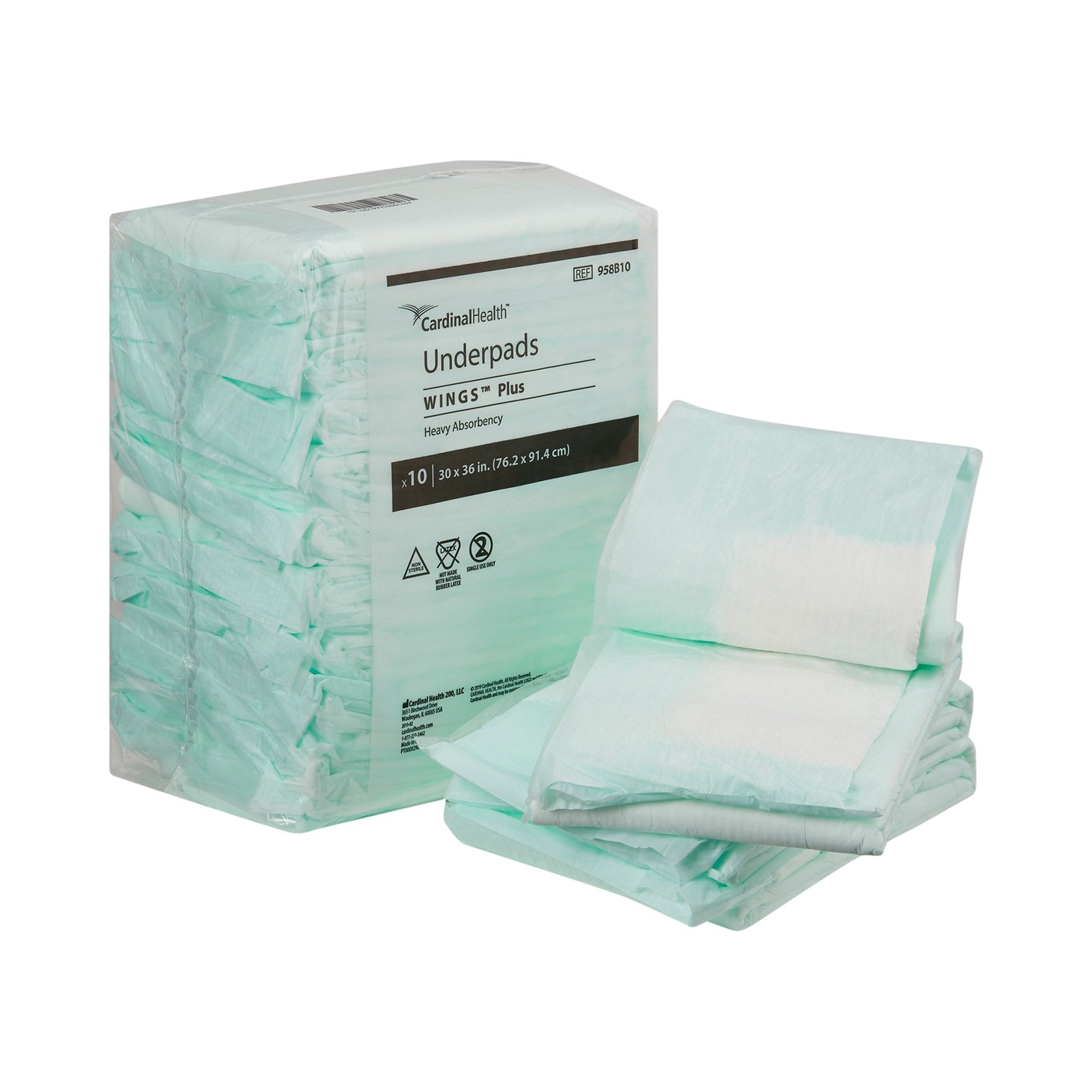 Wings™ Plus Heavy Absorbency Underpads, 30x36" Leak Protection