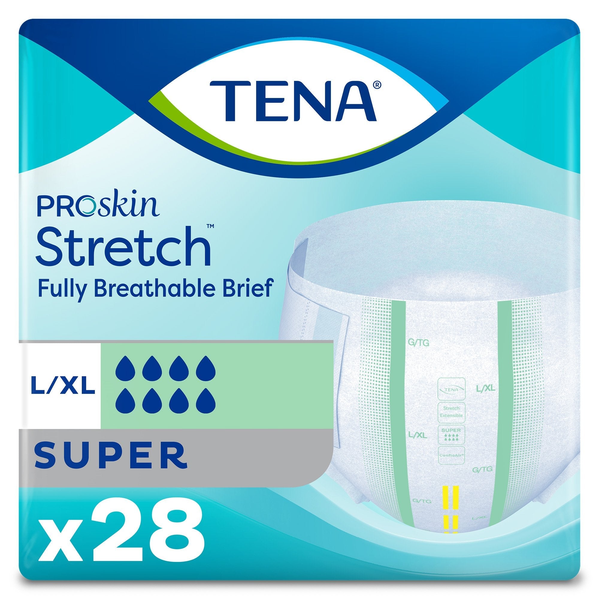 Tena ProSkin Stretch Super Incontinence Brief L/XL, Heavy Absorbency