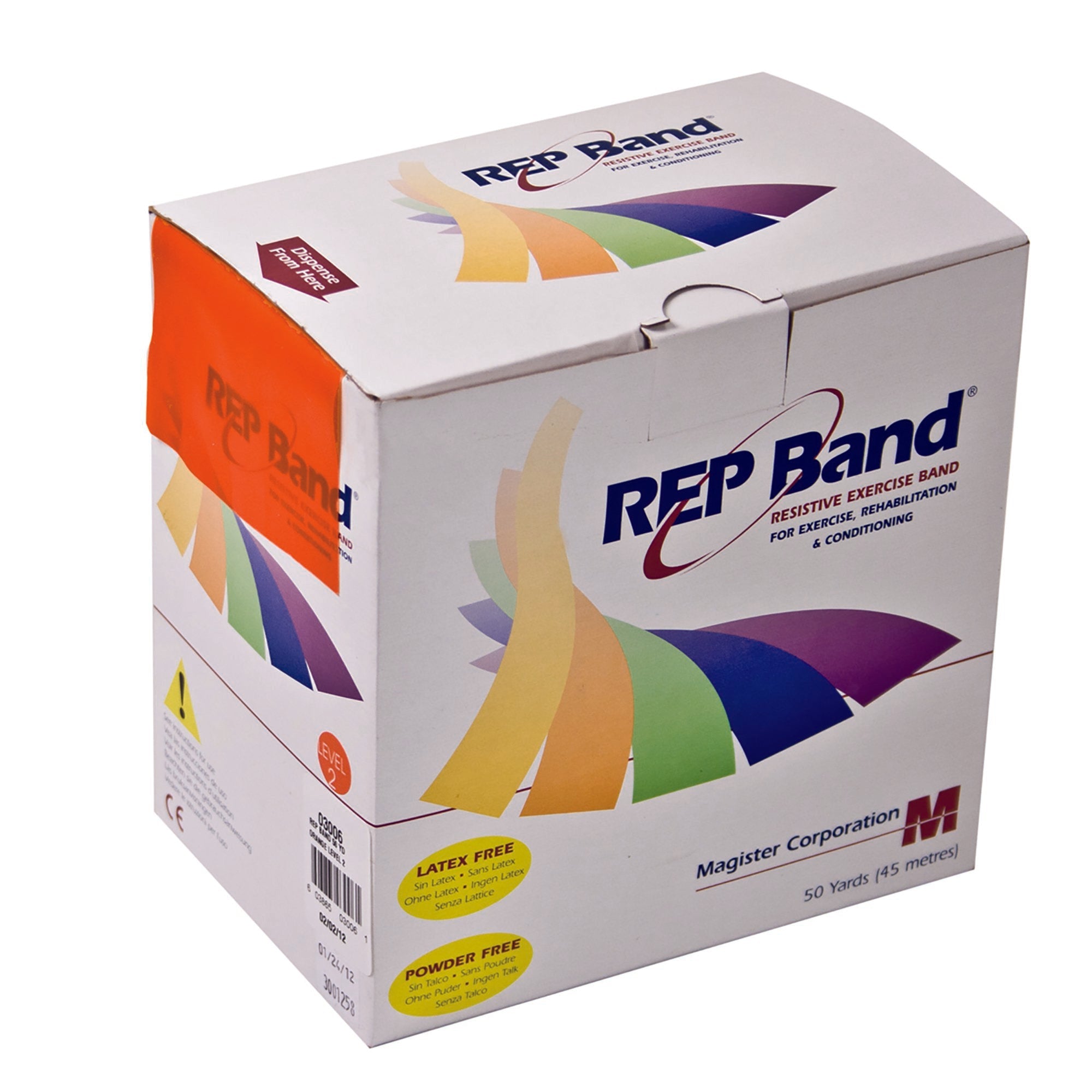 REP Band® Exercise Resistance Band, Orange, 4 Inch x 50 Yard, Light Resistance (1 Unit)