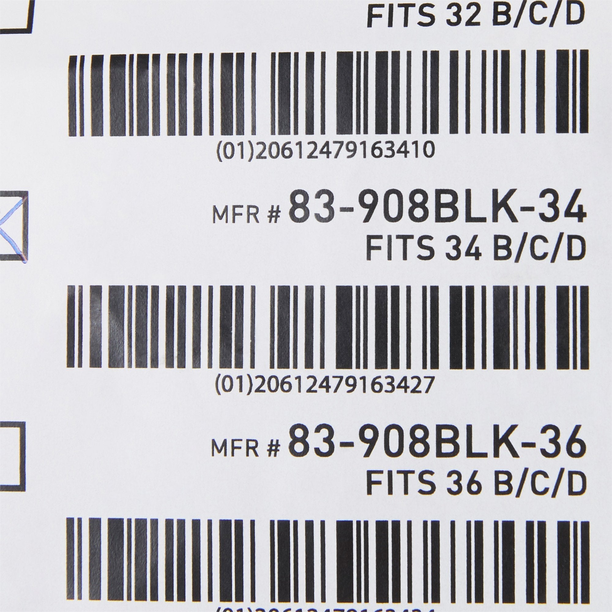 McKesson Black Post-Surgical Bra, 34 Inch (1 Unit)