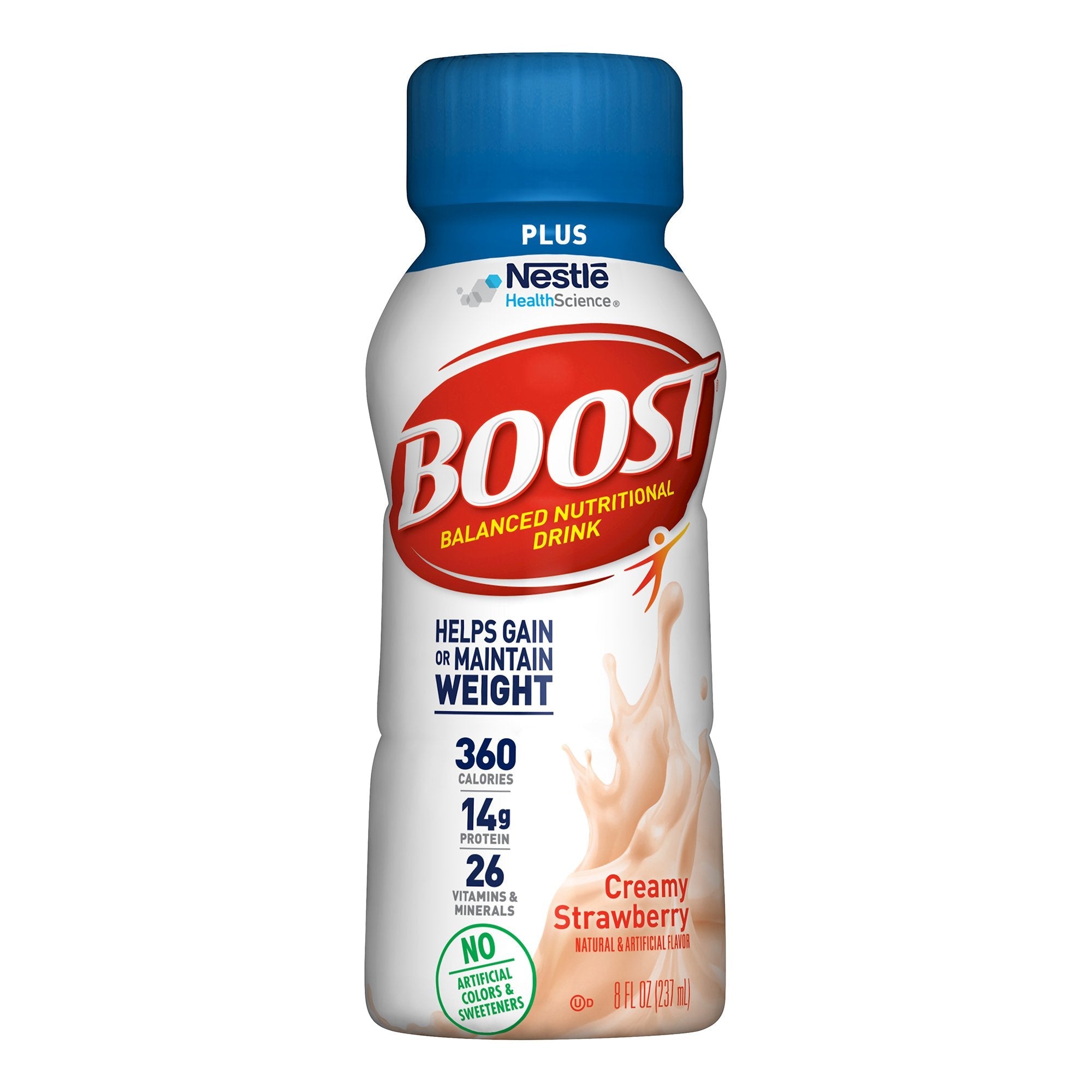 Boost® Plus Strawberry Balanced Nutritional Drink, 8 oz. Bottle (24 Units)