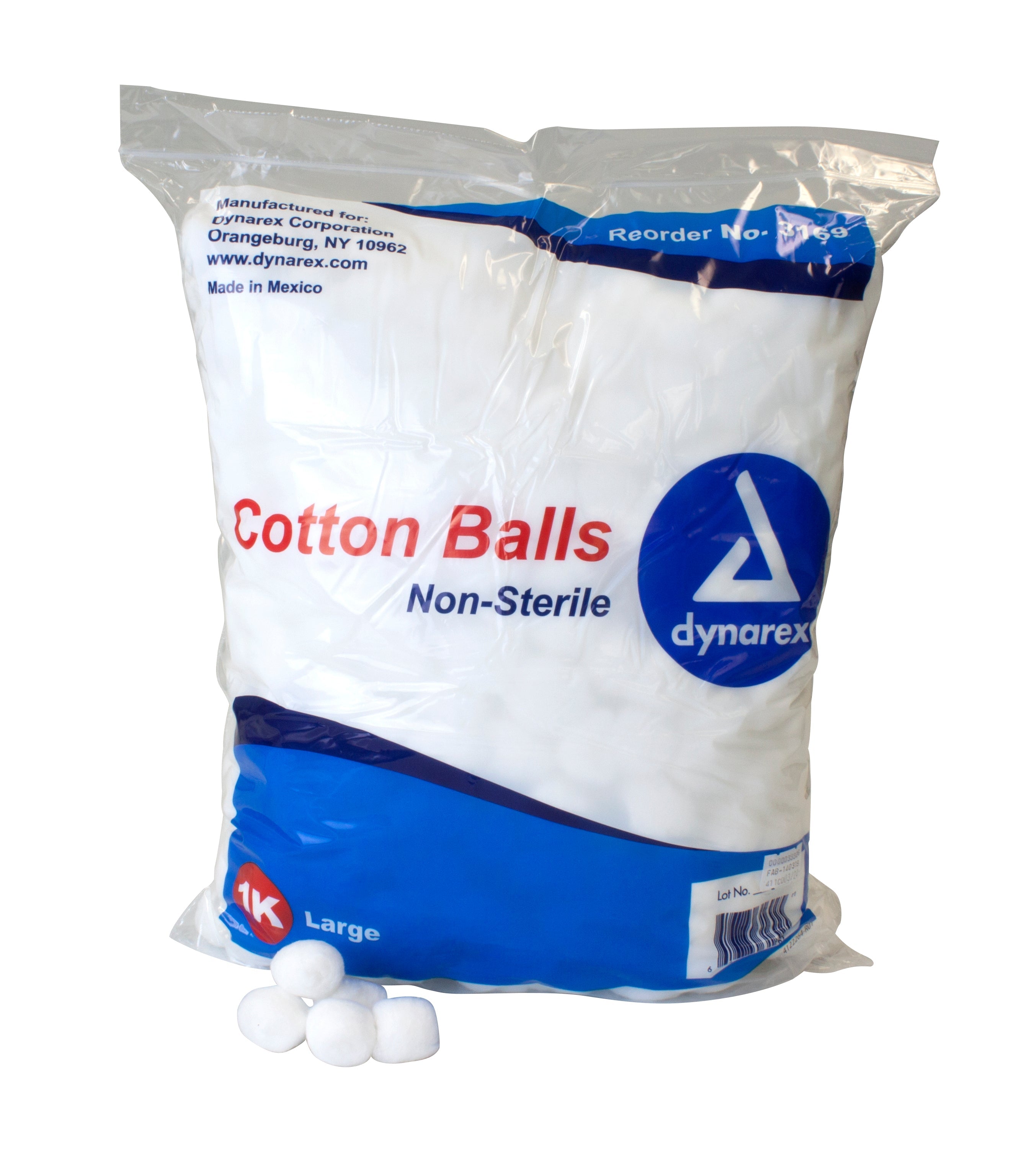 dynarex® Large Cotton Balls (1000 Units)