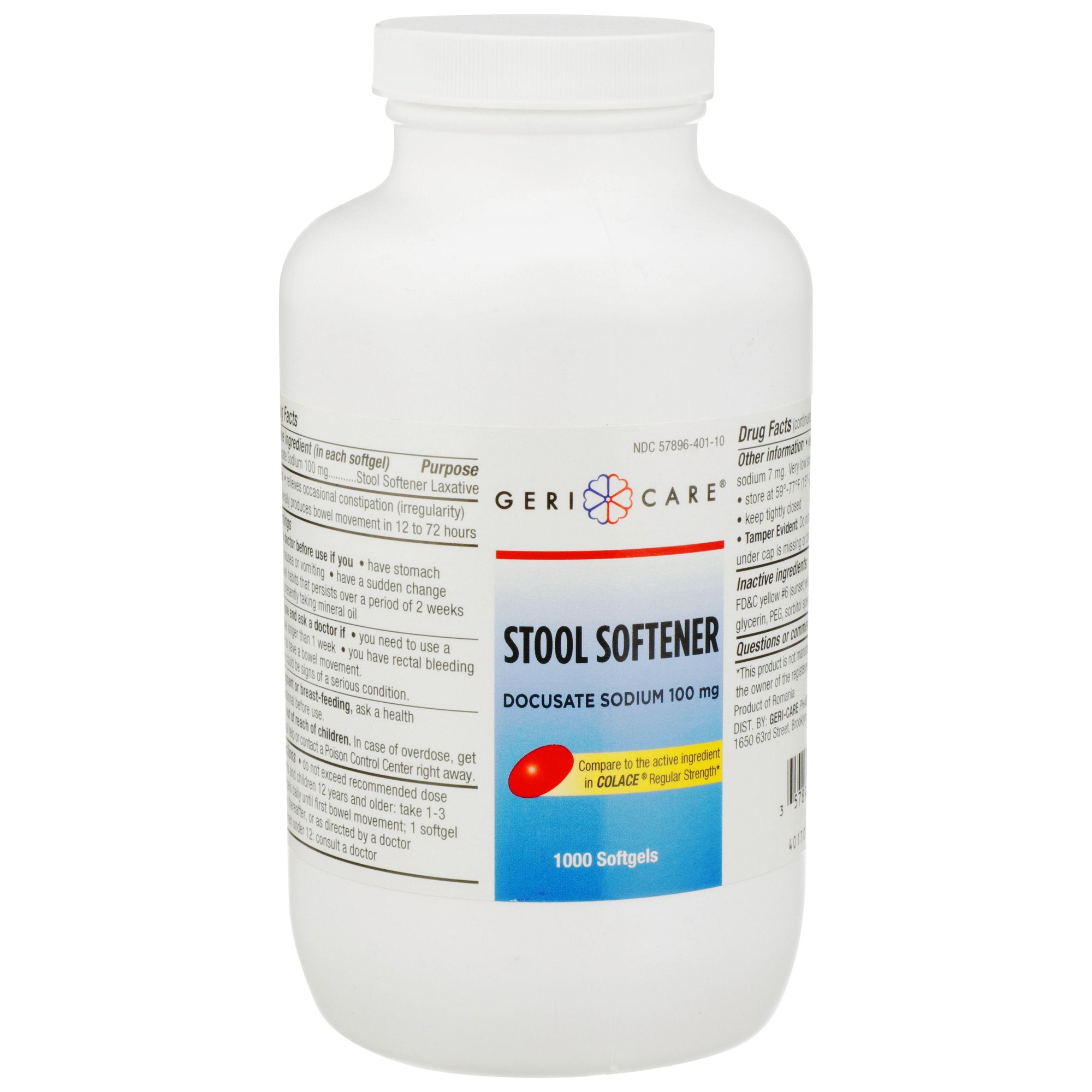 Geri-Care® Docusate Sodium Stool Softener (12 Units)