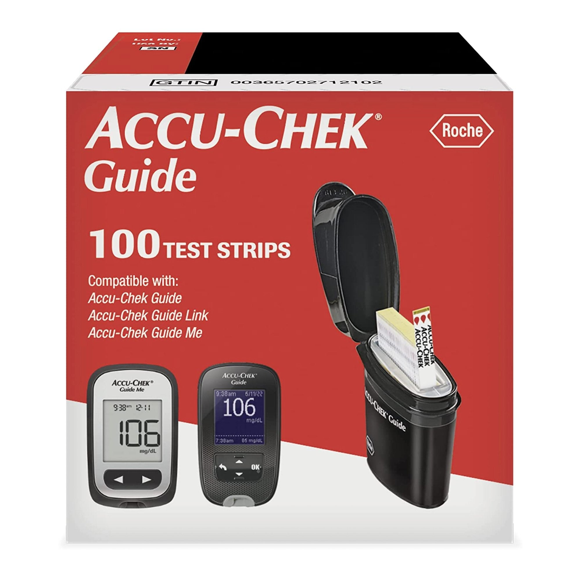 Accu-Chek® Guide Blood Glucose Test Strips (100 Units)