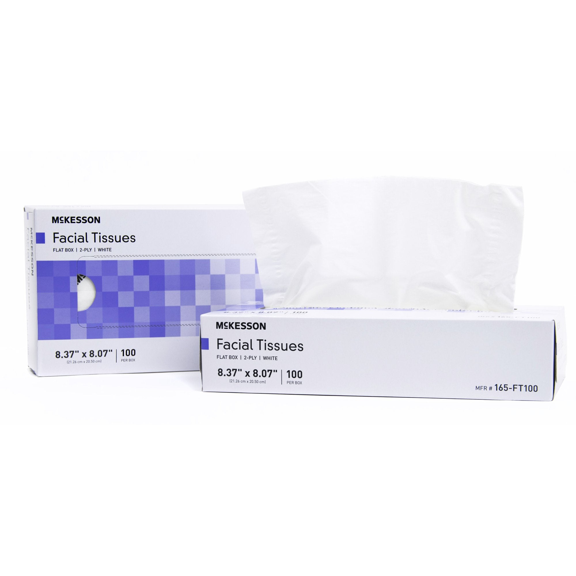 McKesson Two-Ply Facial Tissue Bulk Pack - 3000 Units, Plain White, 8.37x8.07"