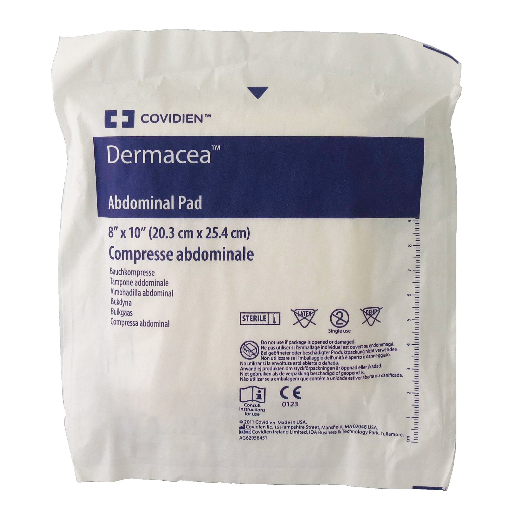 Dermacea™ Abdominal Pad, 8 x 10 Inch (432 Units)