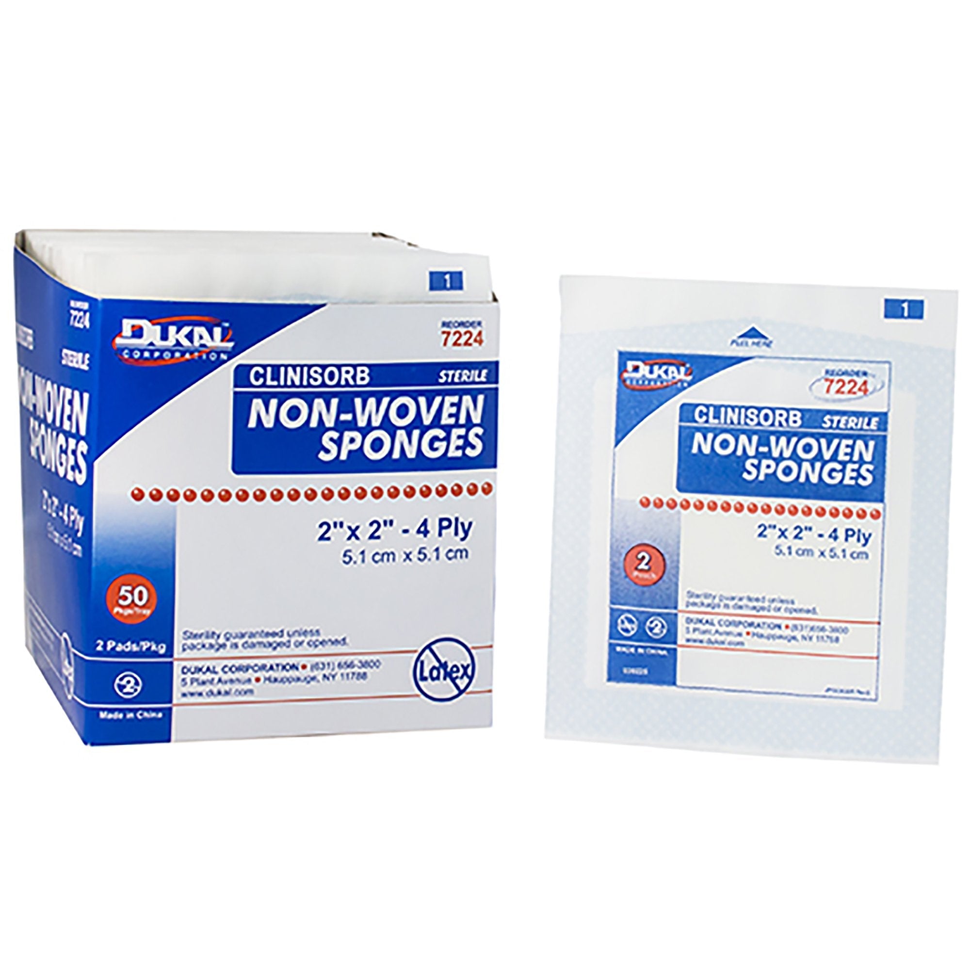 Clinisorb Sterile Nonwoven Sponge, 2 x 2 Inch (50 Units)