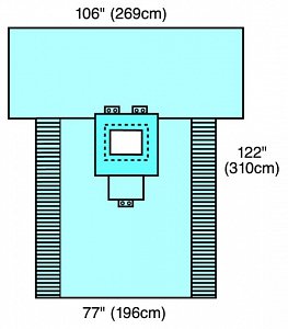 Cardinal Health Chest and Surgical Drape, 77 x 106 x 122 Inch (12 Units)