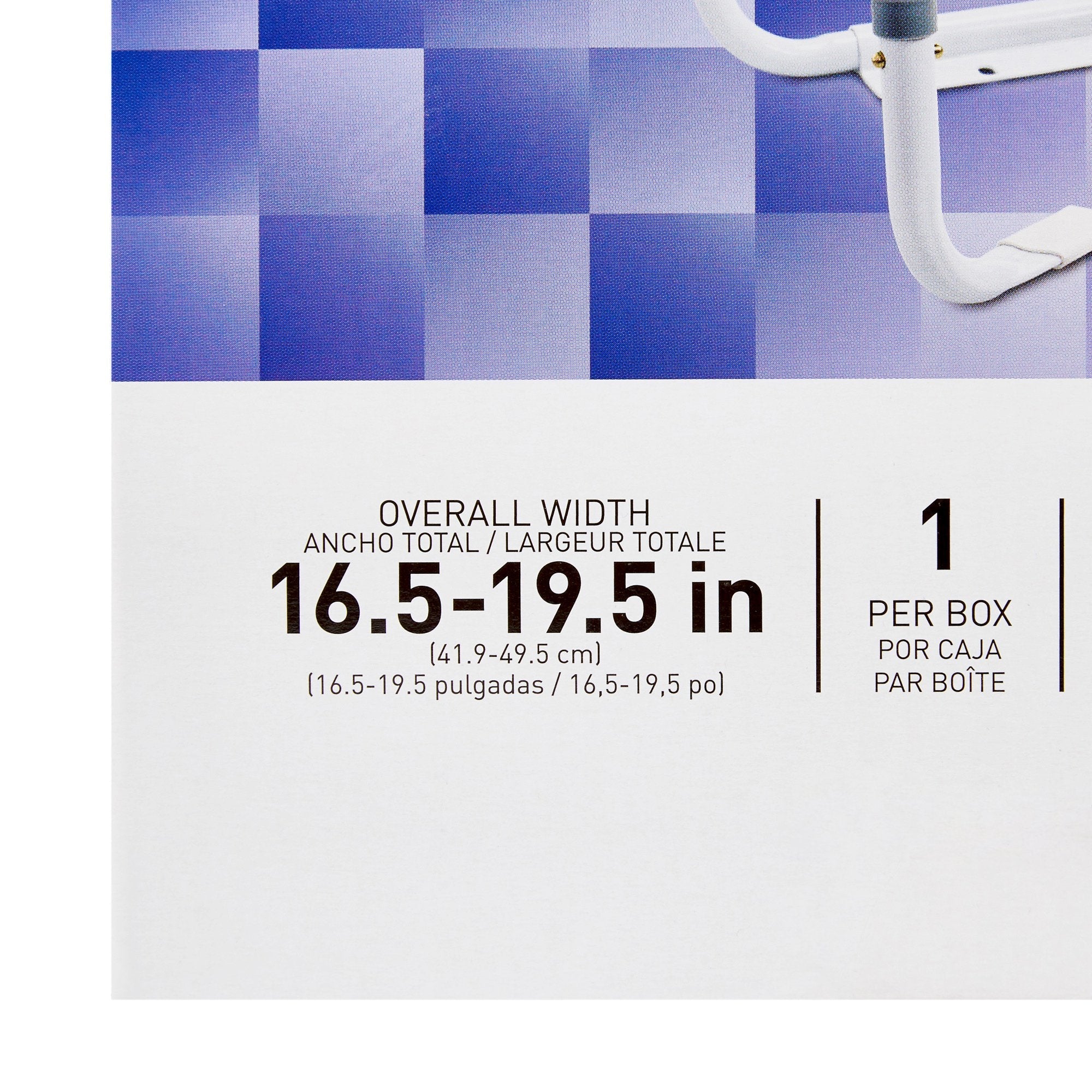 McKesson Toilet Safety Rail, White Steel, Width-Adjustable (1 Unit)