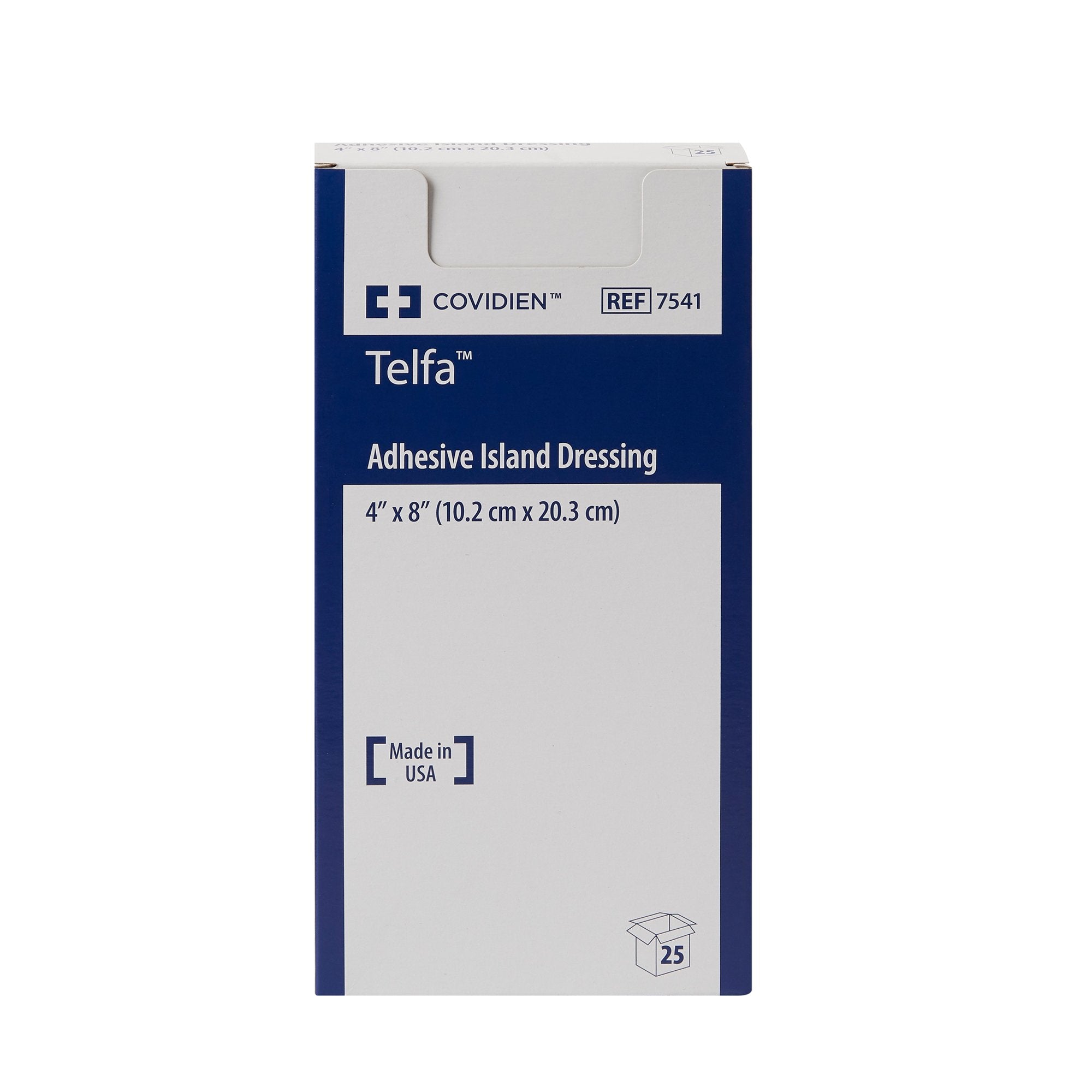 Telfa™ White Adhesive Dressing, 4 x 8 Inch (25 Units)