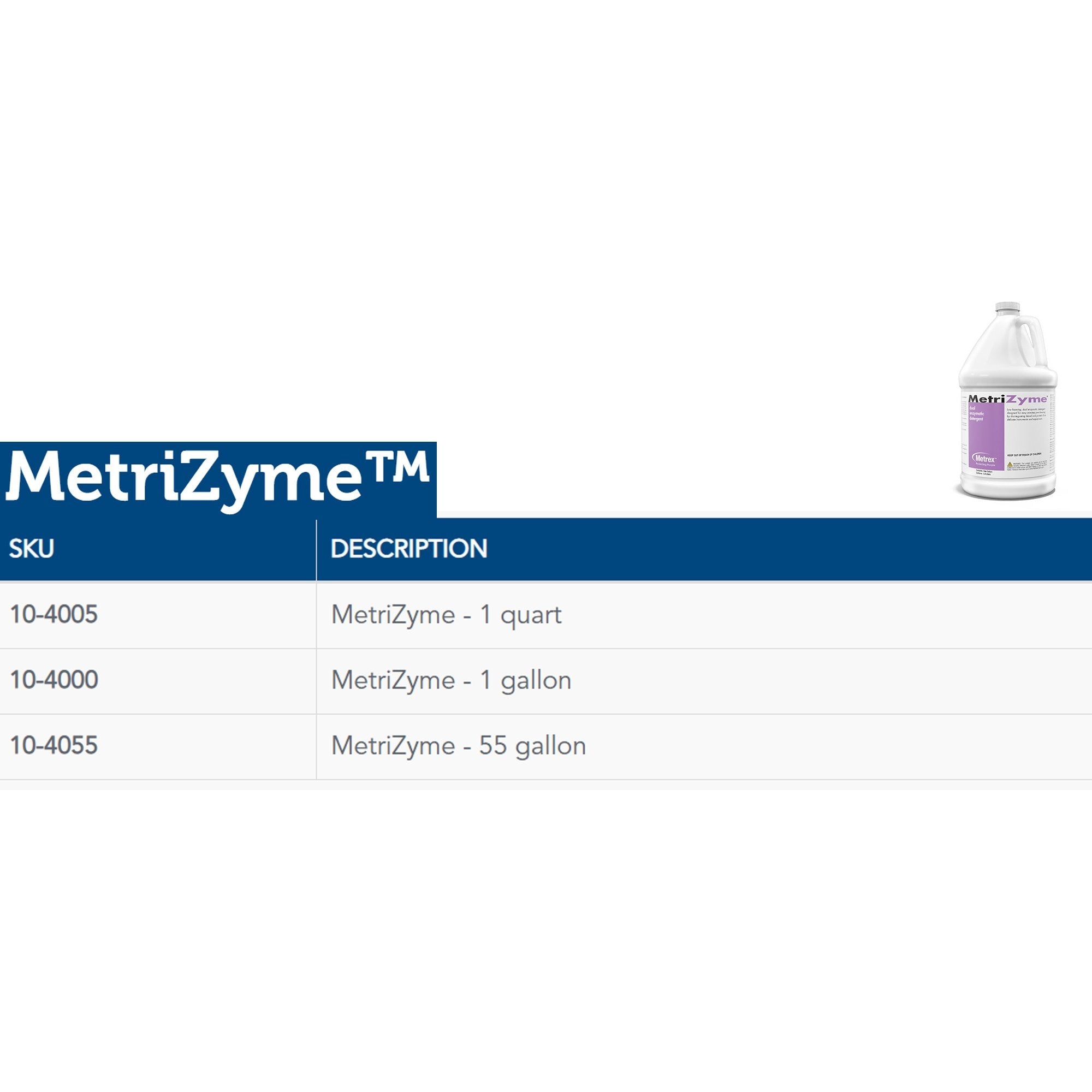 MetriZyme® Dual Enzymatic Instrument Detergent, 1 gal Jug (1 Unit)