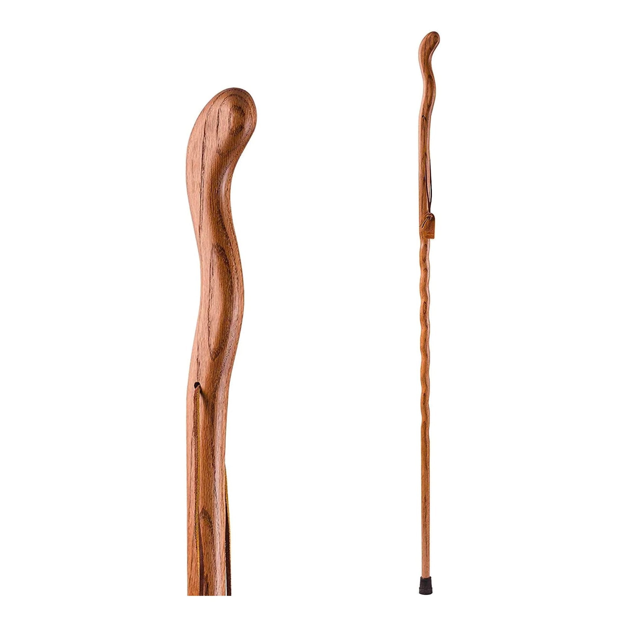 Brazos™ Twisted Oak Ergonomic Fitness Handcrafted Walking Stick, 48-Inch, Tan (1 Unit)