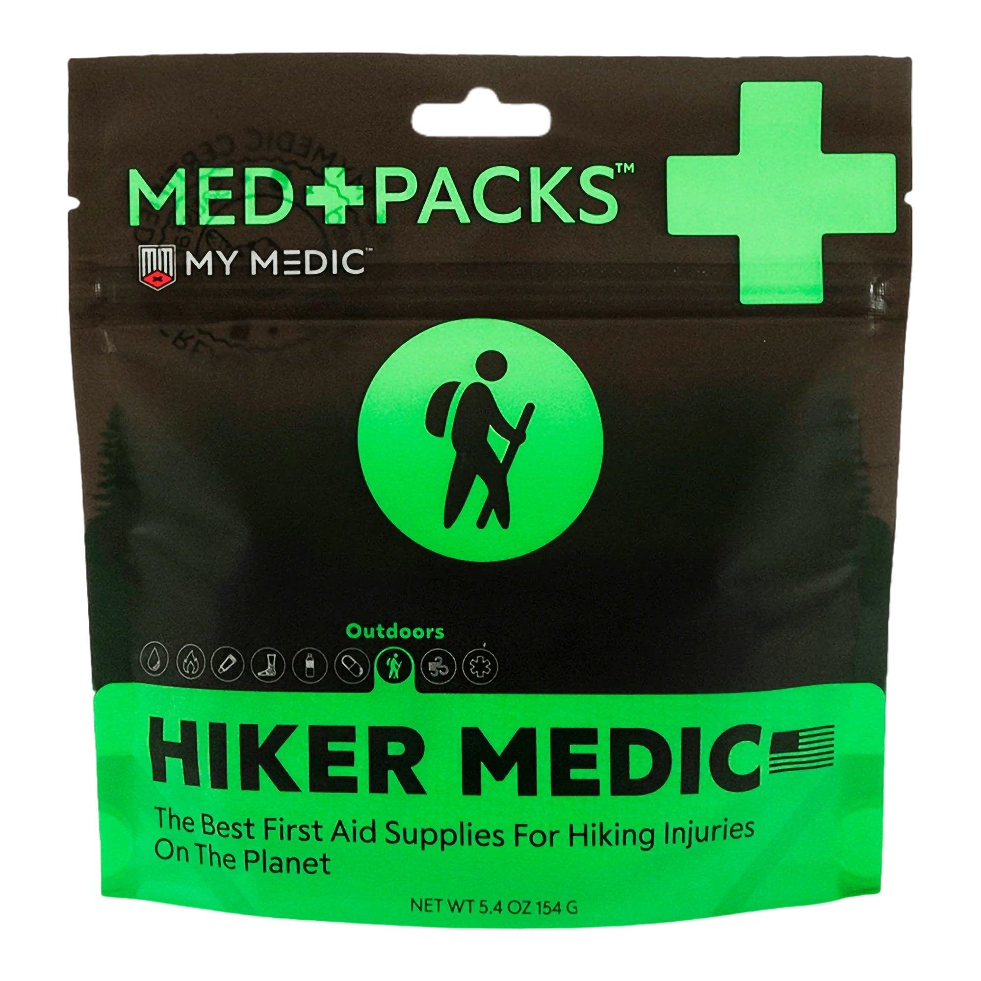 My Medic Med Packs First Aid Kit for Hikers – Outdoor Injury Supplies in Portable Pouch (1 Unit)