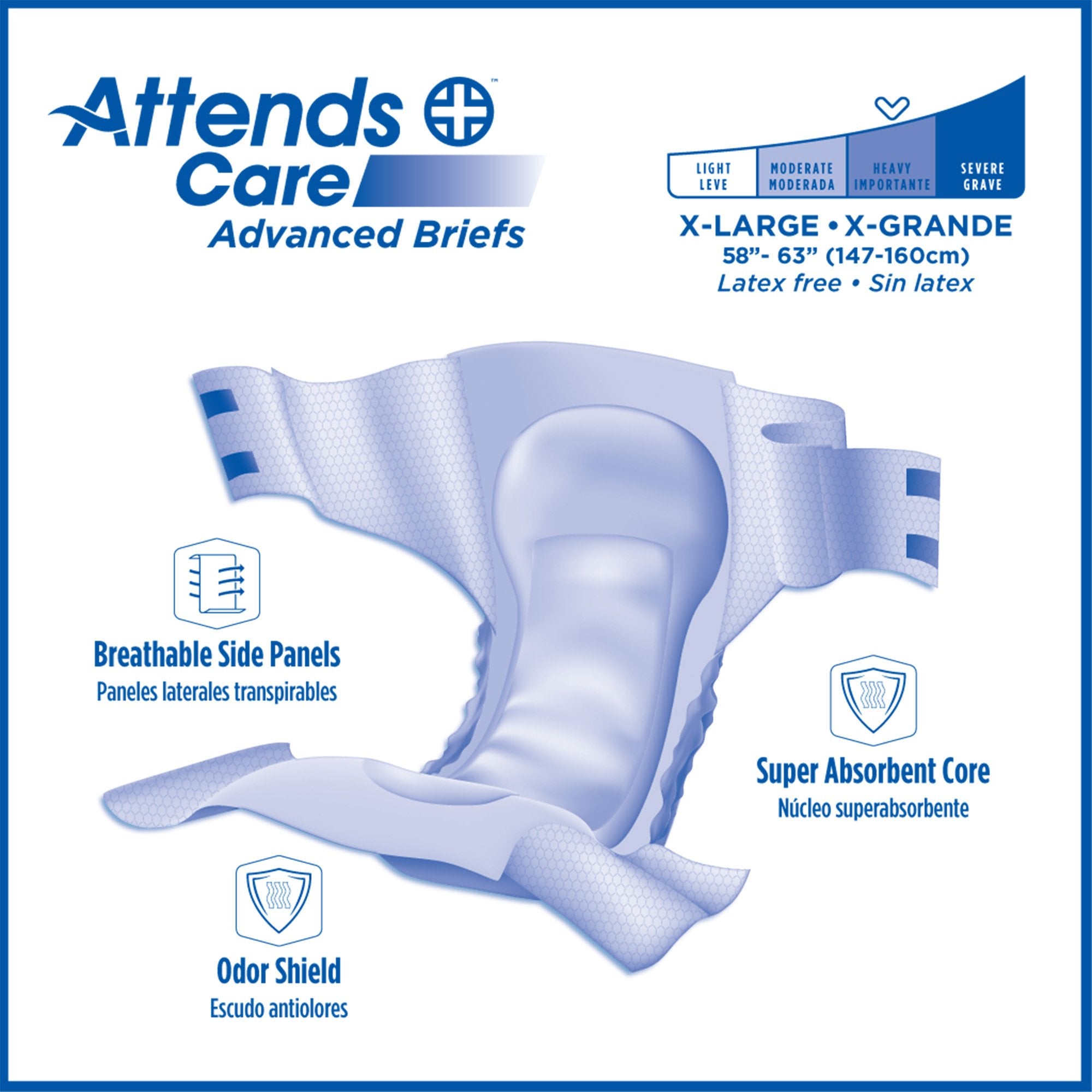 Attends® DermaDry™ Plus Incontinence Brief, Extra Large (20 Units)