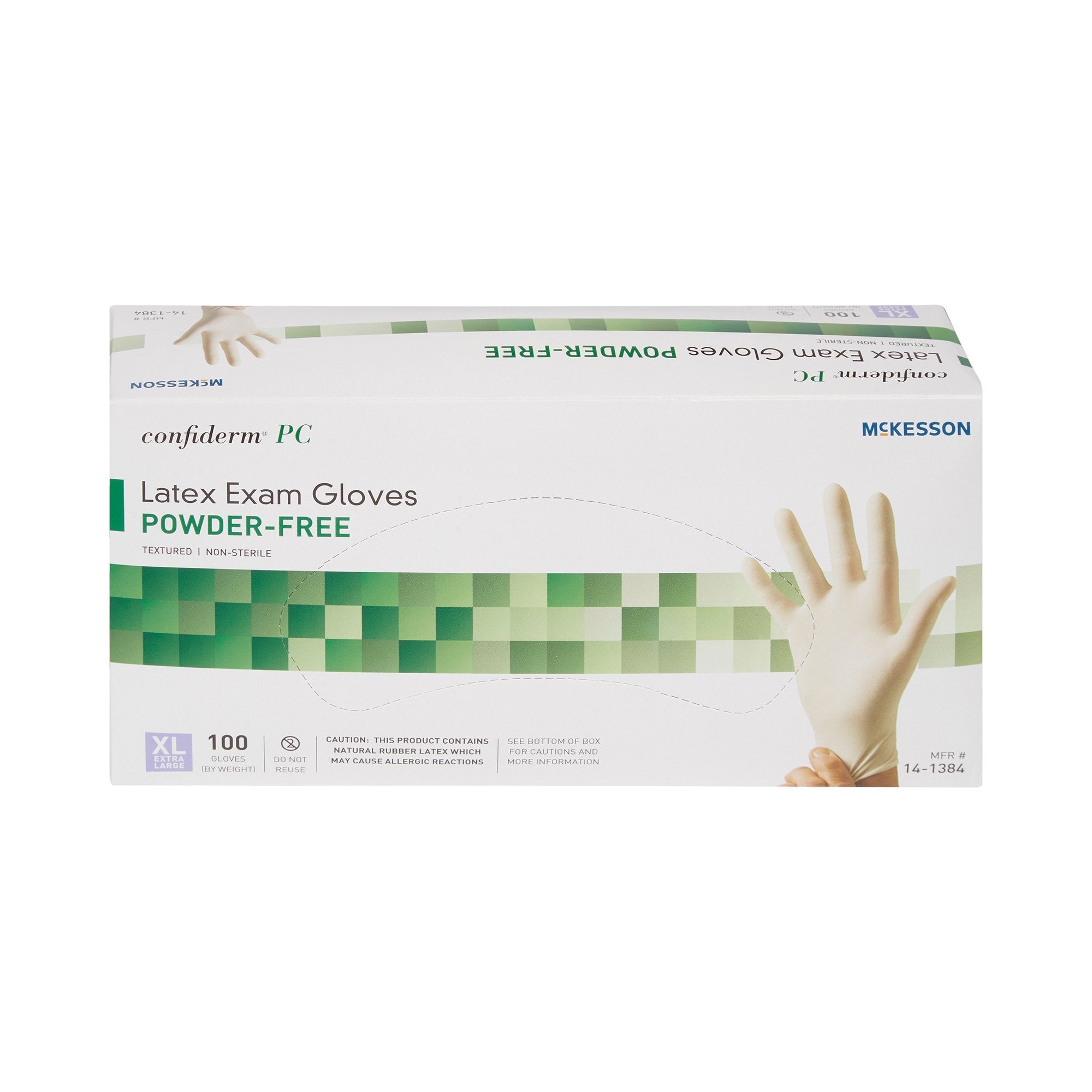 McKesson Confiderm® Latex Exam Glove, Extra Large, Ivory (100 Units)