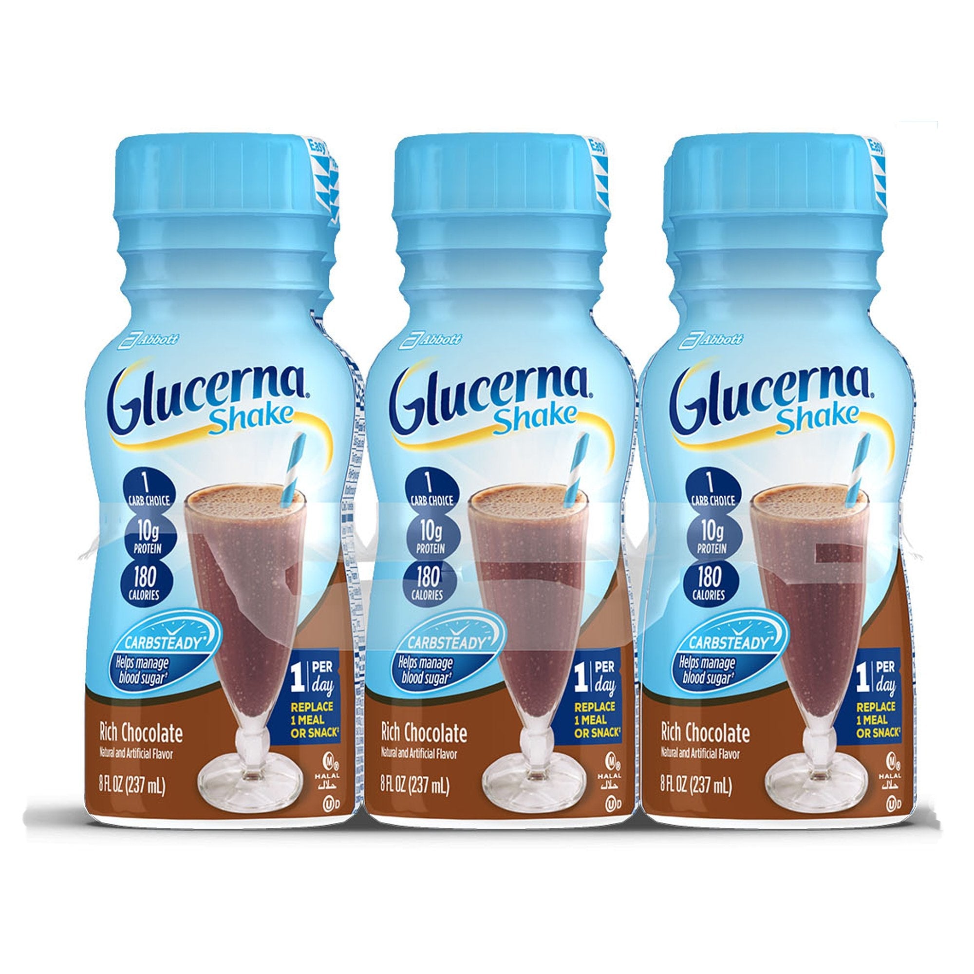 Glucerna Original Shake, Chocolate, 8oz - Diabetic Support Supplement