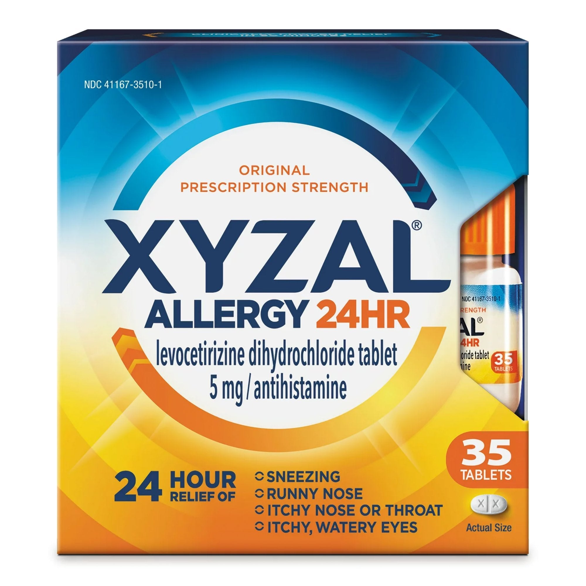 Allergy Relief XYZAL® Allergy 24HR 5 mg Strength Tablet 35 per Bottle (1 Unit)