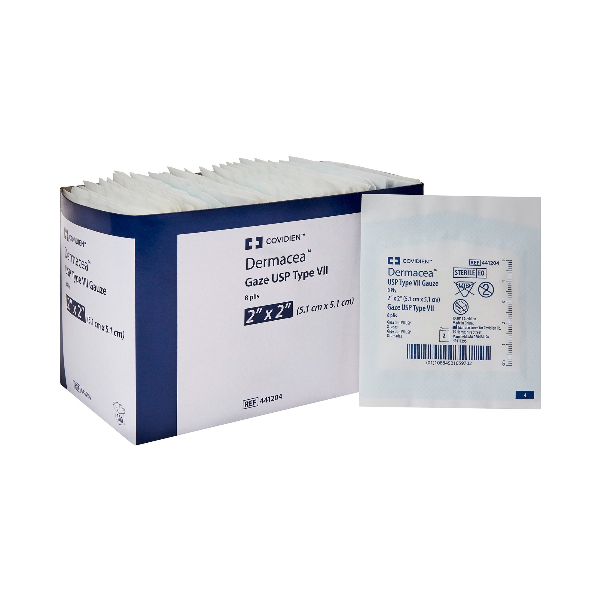 Dermacea™ Sterile USP Type VII Gauze Sponge, 2 x 2 Inch (1500 Units)