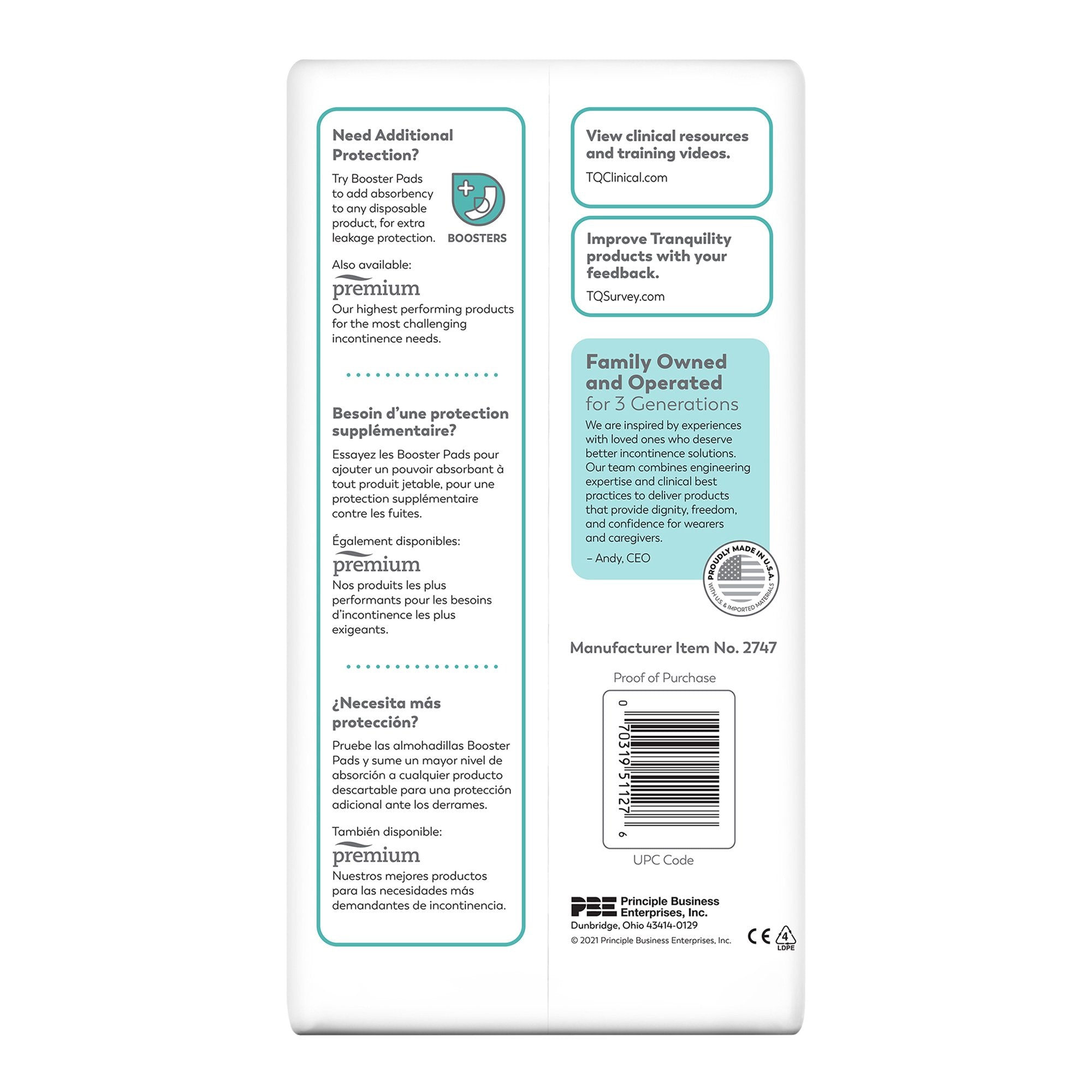 Tranquility® Essential Heavy Incontinence Brief, Extra Large (8 Units)