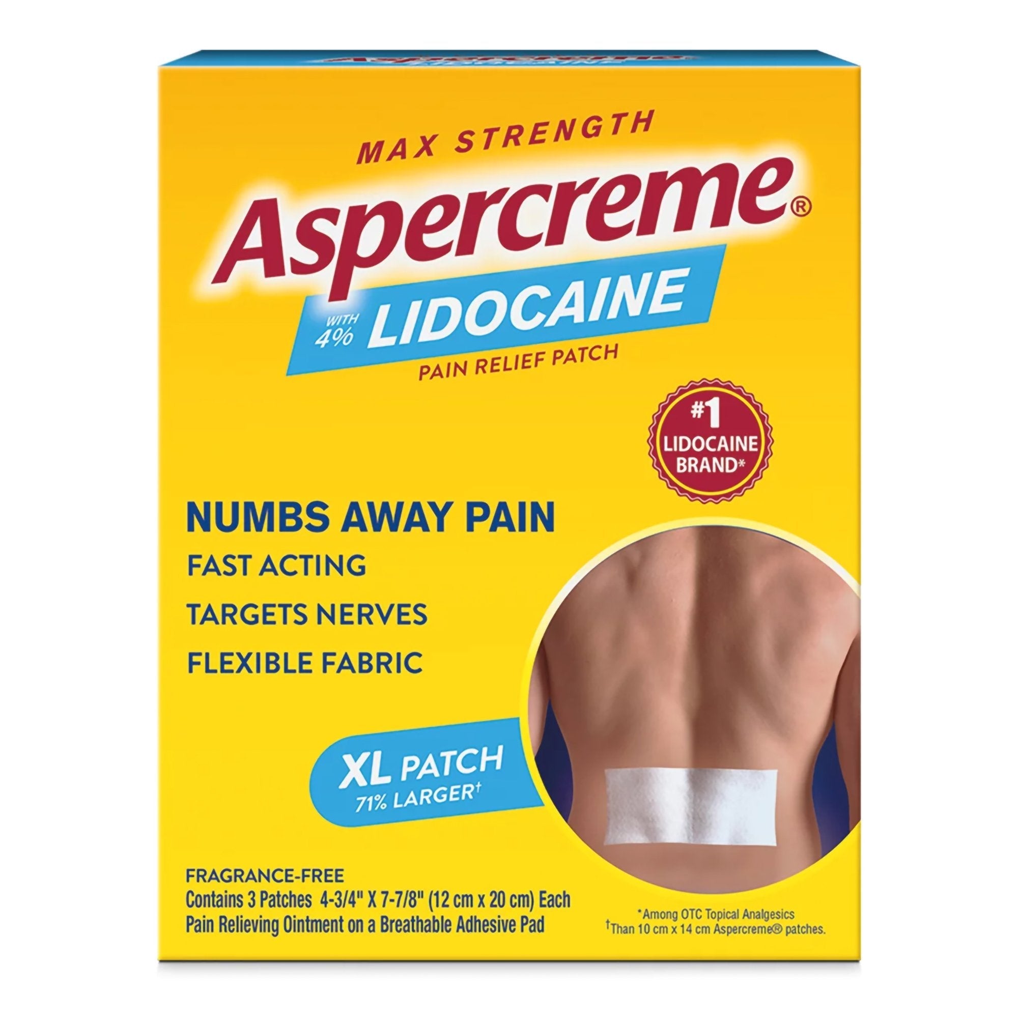 Aspercreme Lidocaine Pain Relief Patches XL (3 Units)