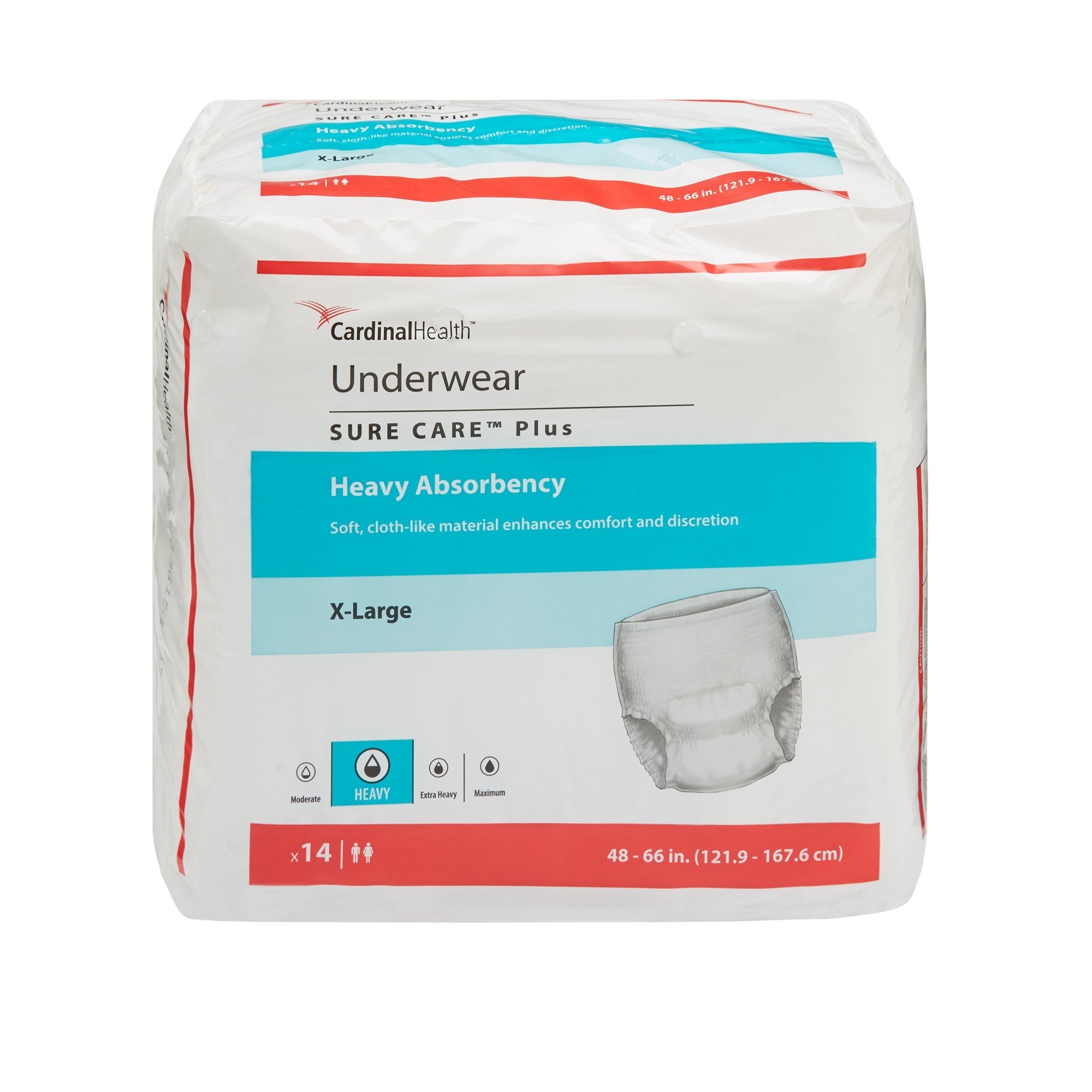 Sure Care™ Plus XL Heavy Absorbent Underwear - Leak Protection (14 Pack)