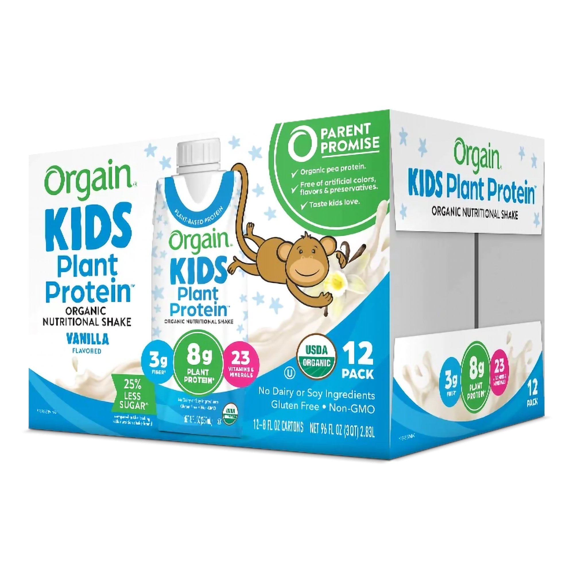 Orgain® Kids Plant Protein™ Nutritional Shake Pediatric Oral Supplement (12 Units)