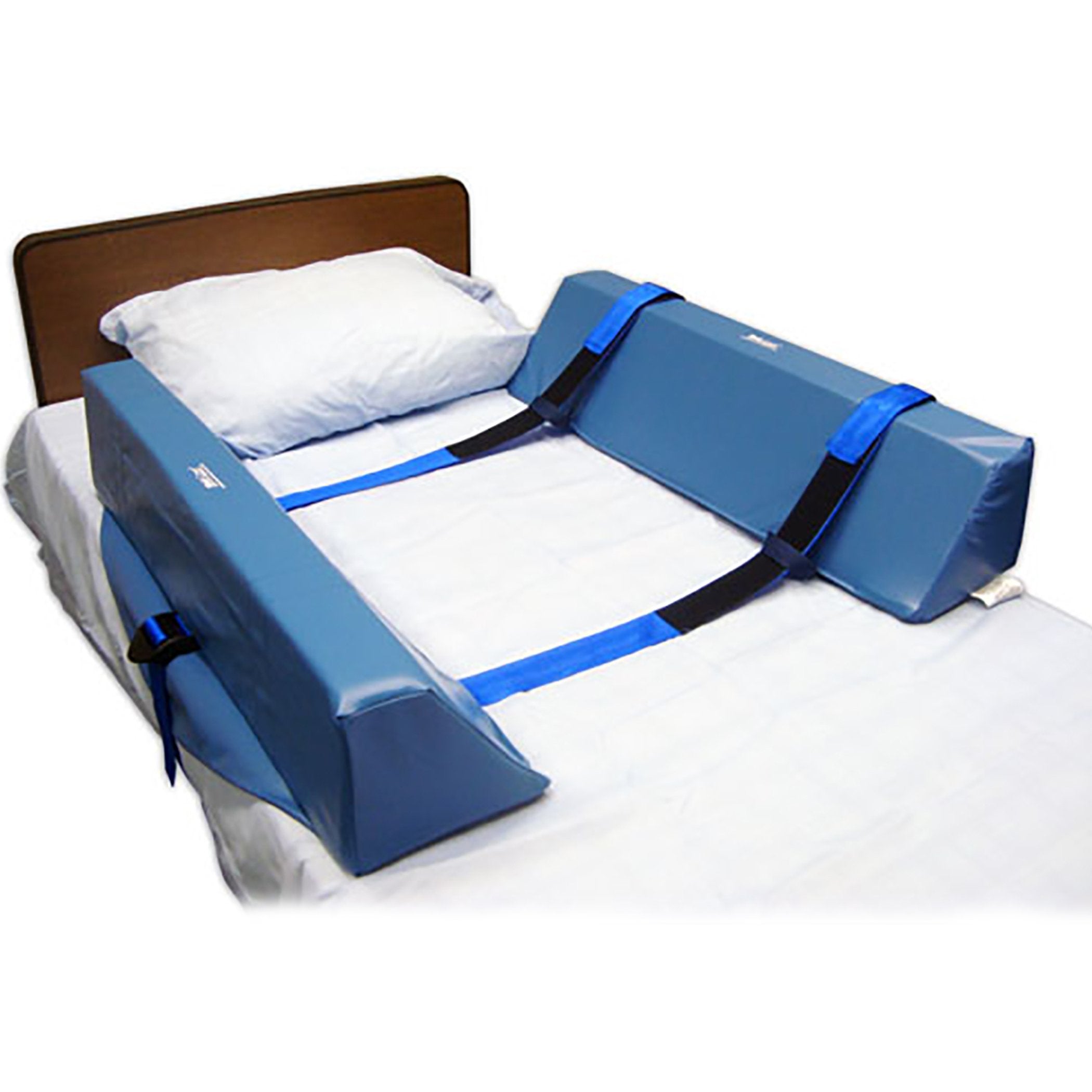 Skil-Care™ Double Bolster Roll-Control System, Foam, 34 in. L x 8 in. W x 7 in. H, Blue (1 Unit)