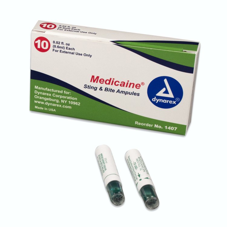 Medicaine® Benzocaine / Menthol Sting and Bite Relief, 6 mL Ampule (10 Units)