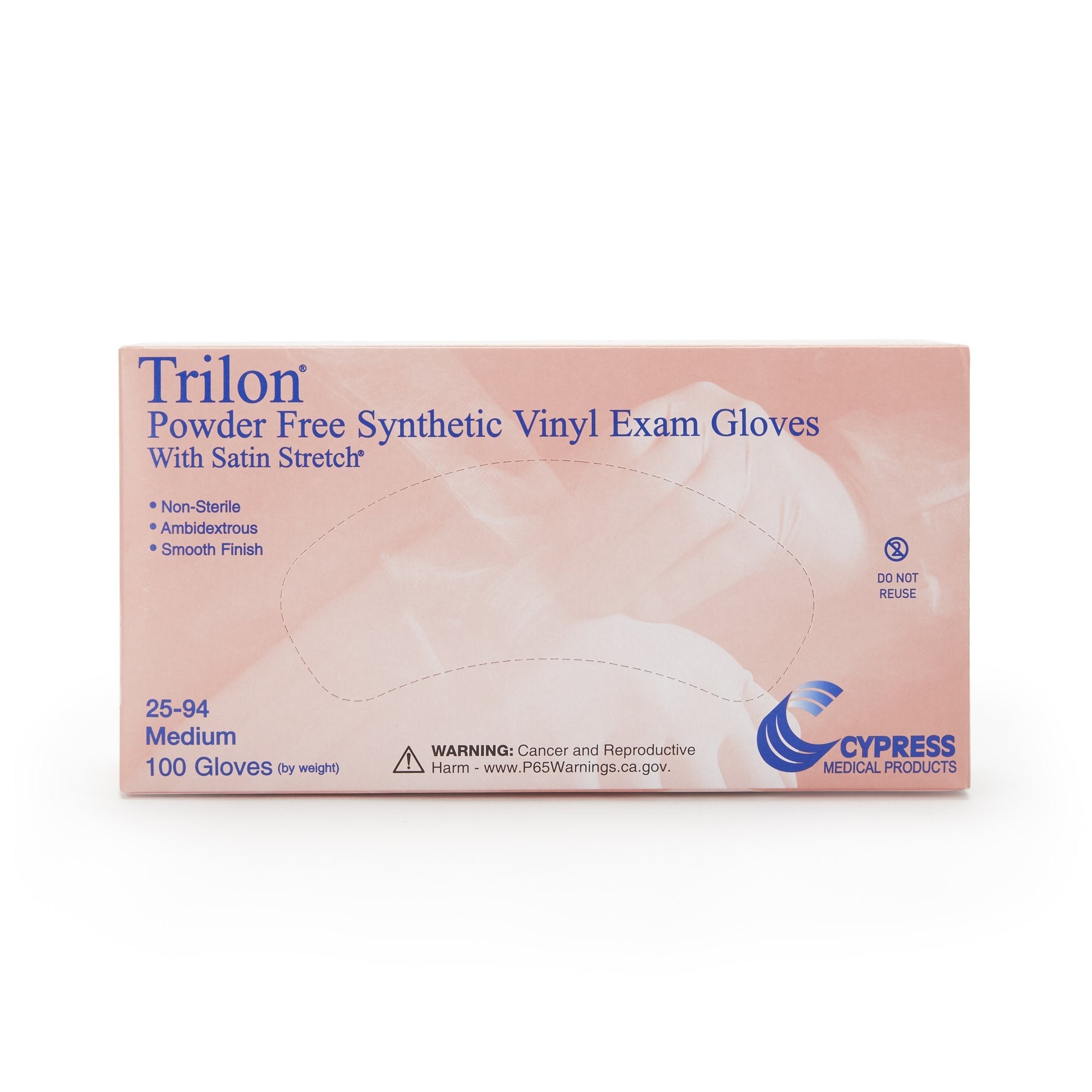 Trilon® Vinyl Exam Glove, Medium, Clear (100 Units)