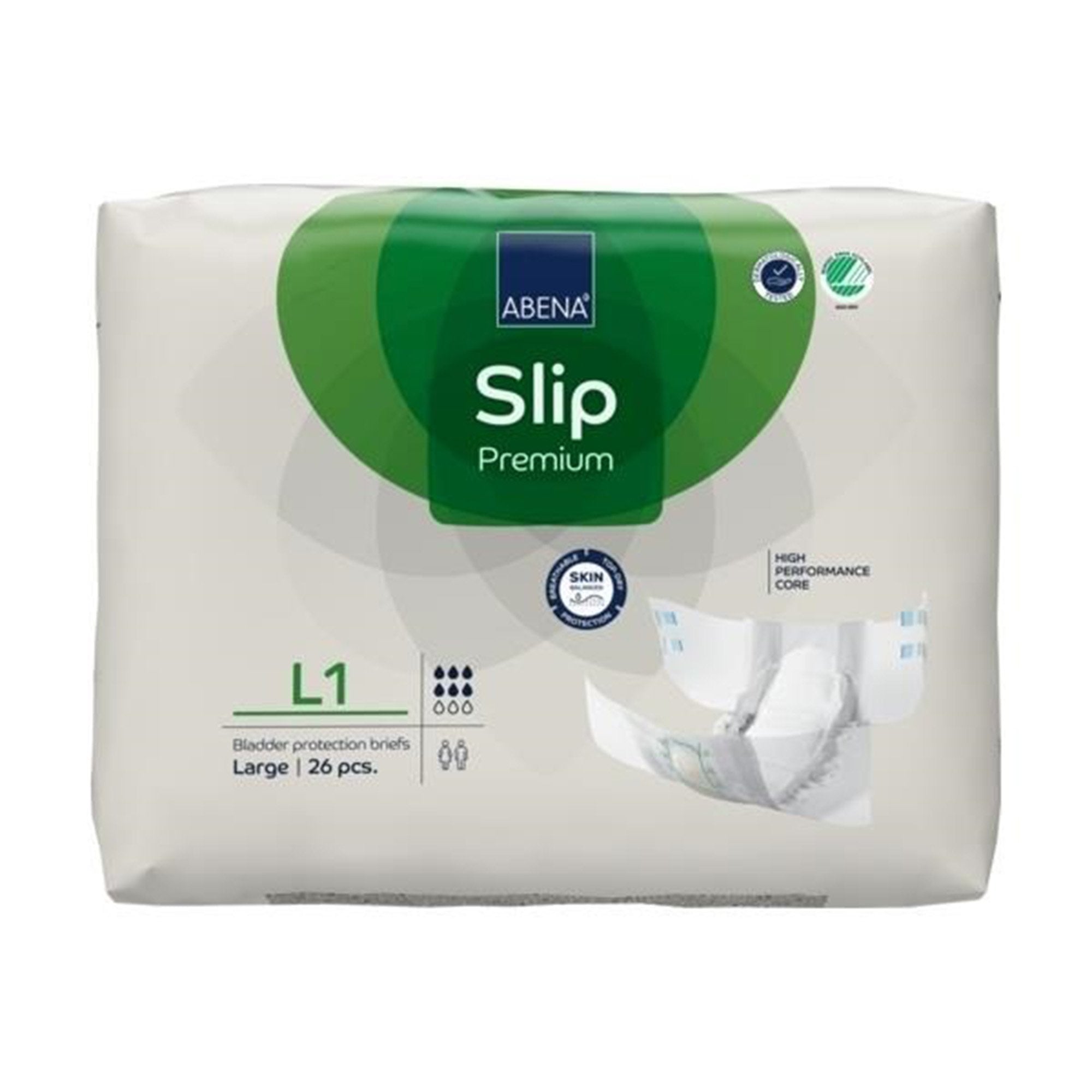 Abena® Slip Premium L1 Incontinence Brief, Large (104 Units)