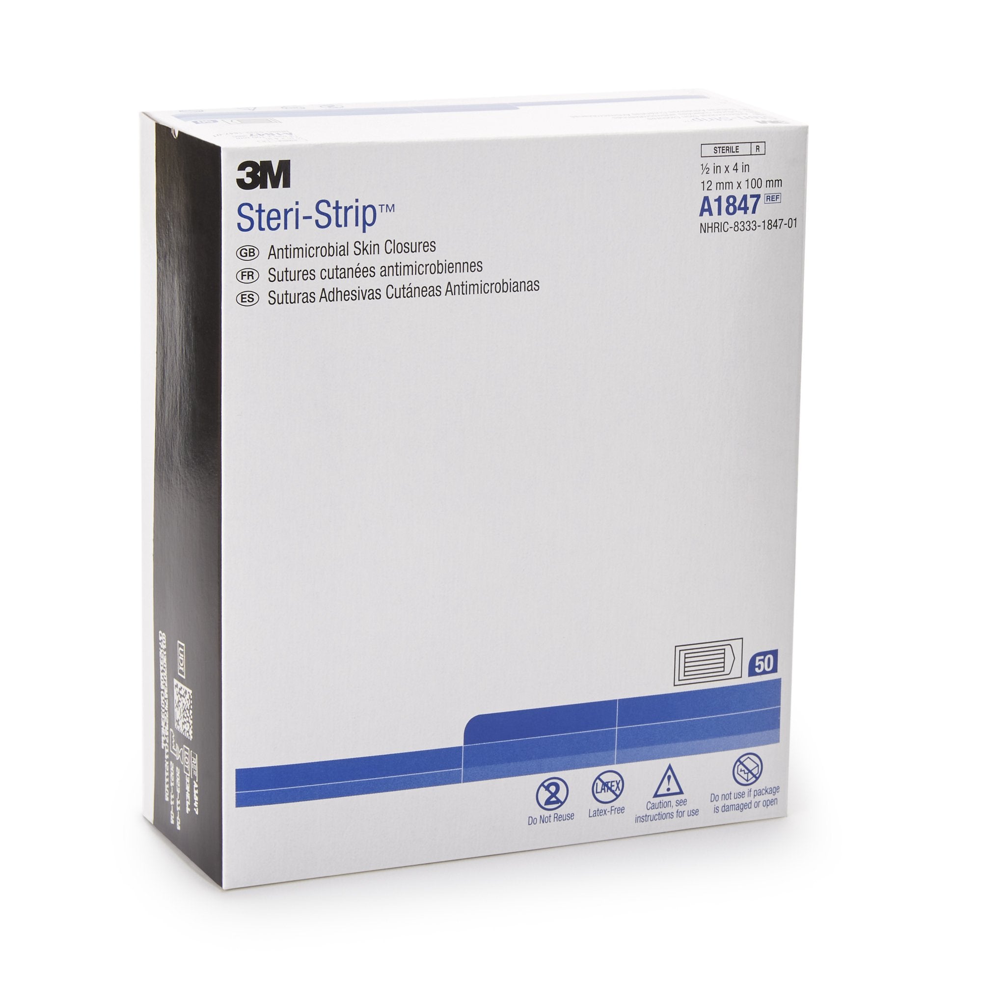 3M™ Steri-Strip™ Antimicrobial Skin Closure Strip (50 Units)