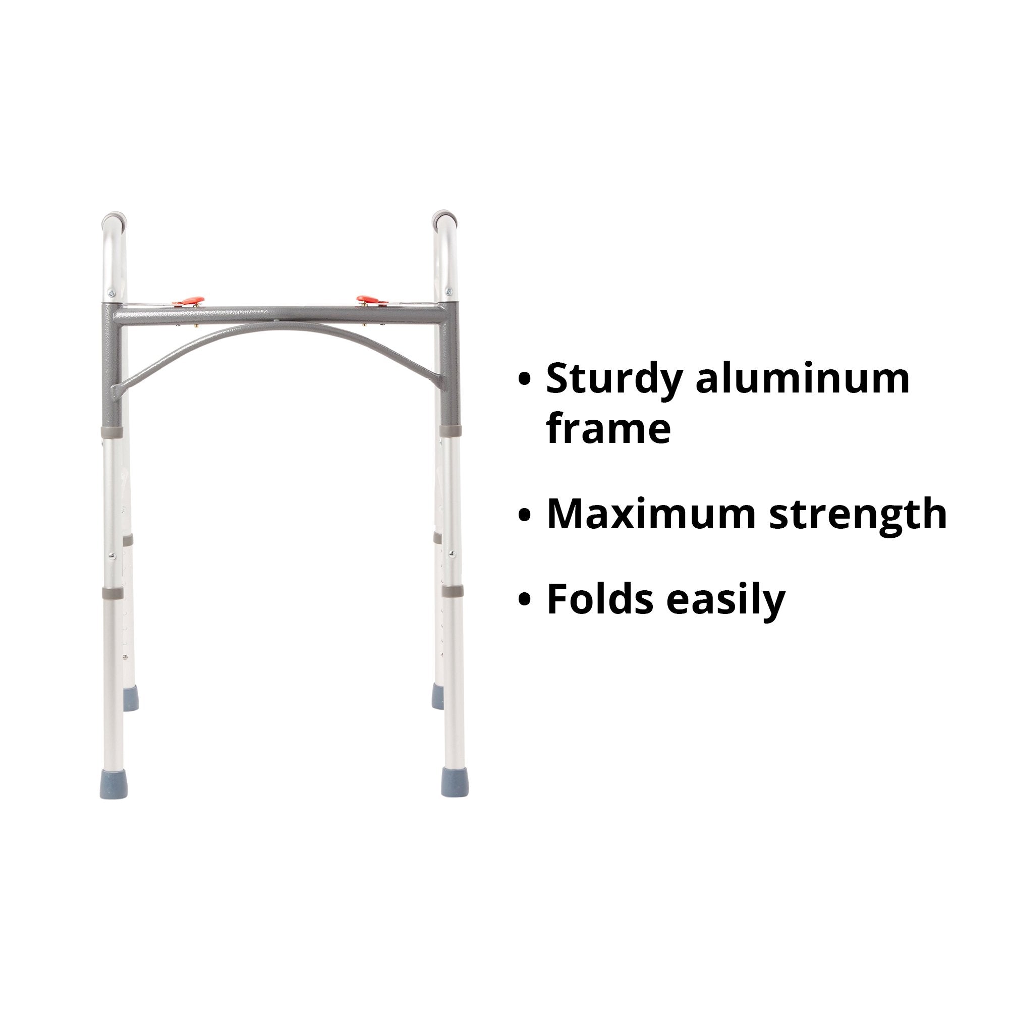 McKesson Aluminum Folding Walker, 32 – 39 Inch Height (1 Unit)