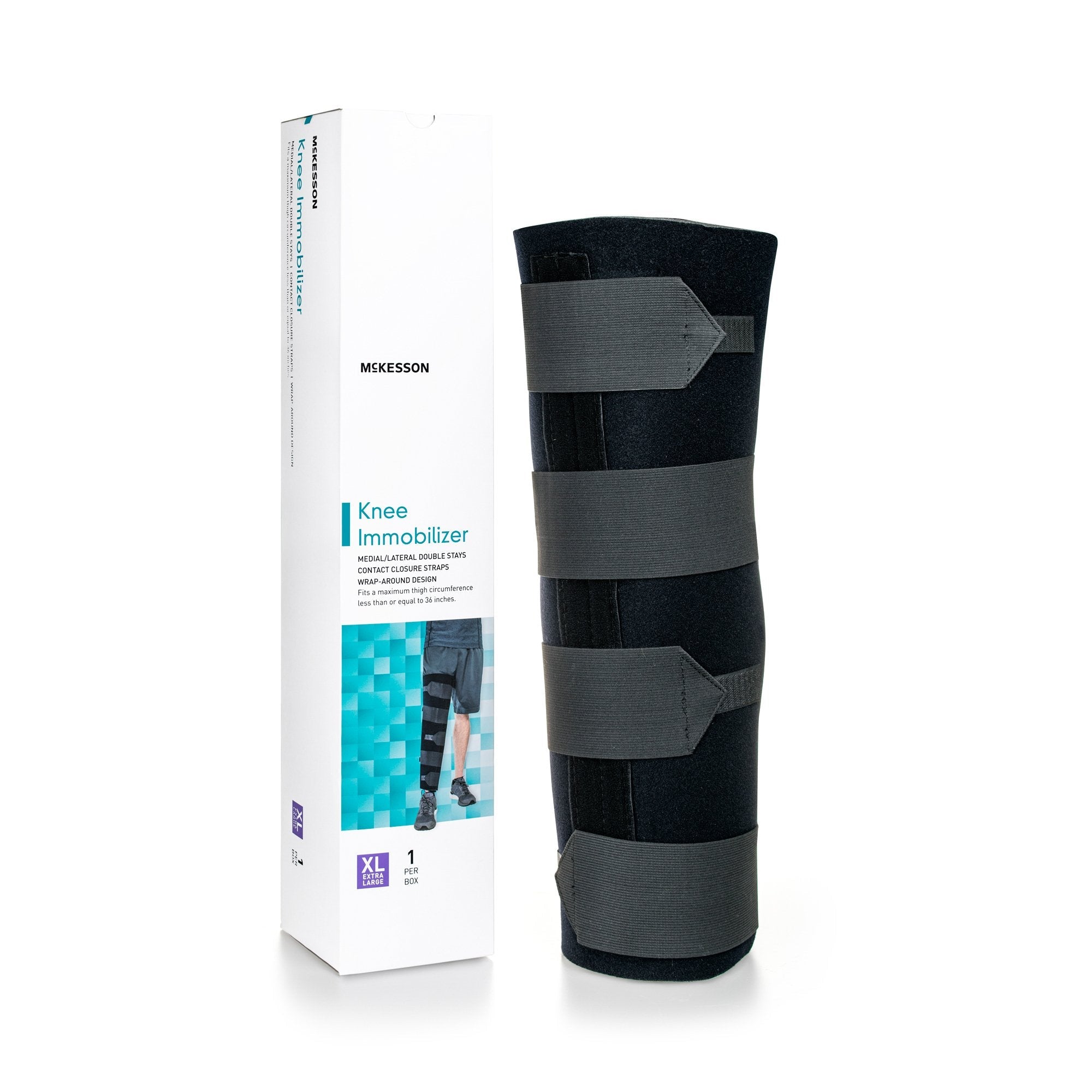 McKesson Knee Immobilizer, 20-Inch Length, Extra Large (1 Unit)