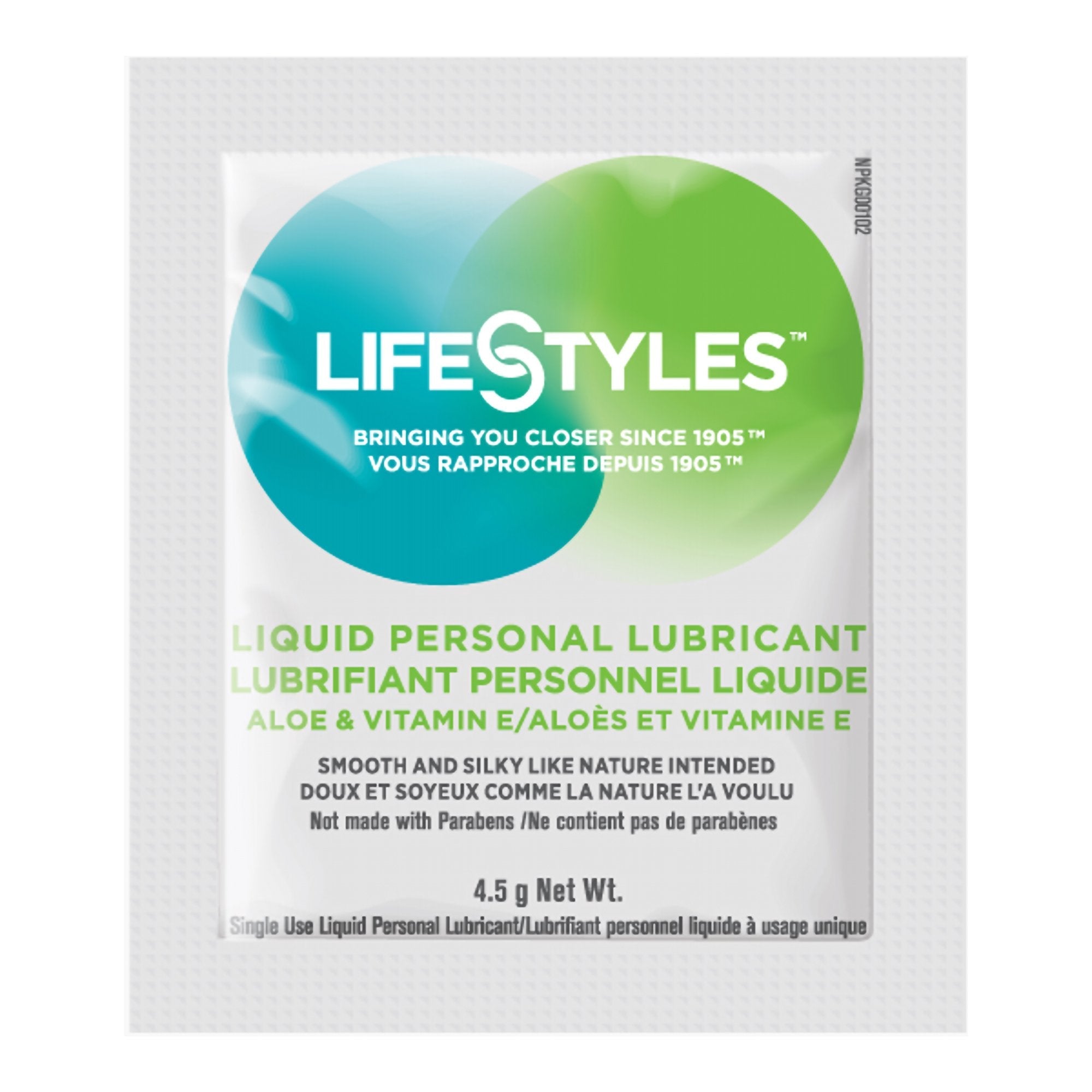 Personal Lubricant Lifestyles® 4.5 Gram Individual Packet (1008 Unit)