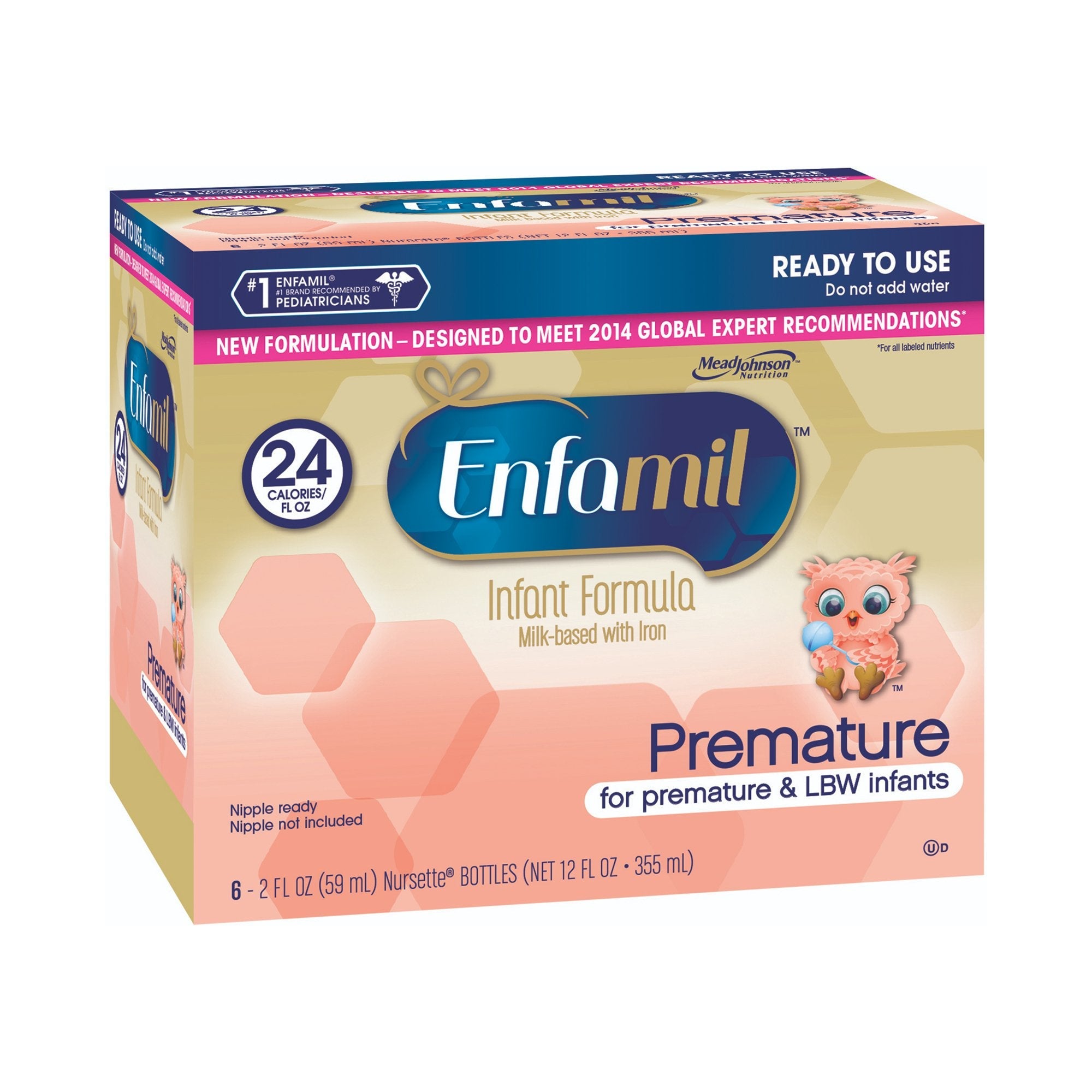 Enfamil® Premature with Iron Infant Formula, 2 oz. Ready to Use Nursette Bottle (48 Units)