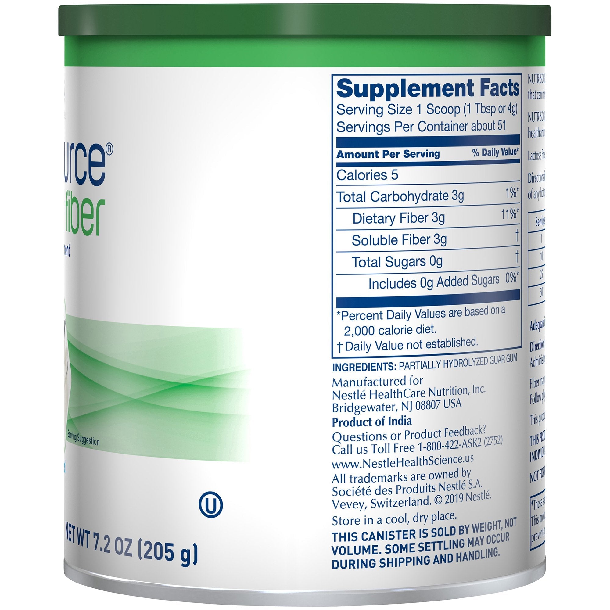 Nutrisource® Fiber Supplement, 7.2-ounce canister (1 Unit)