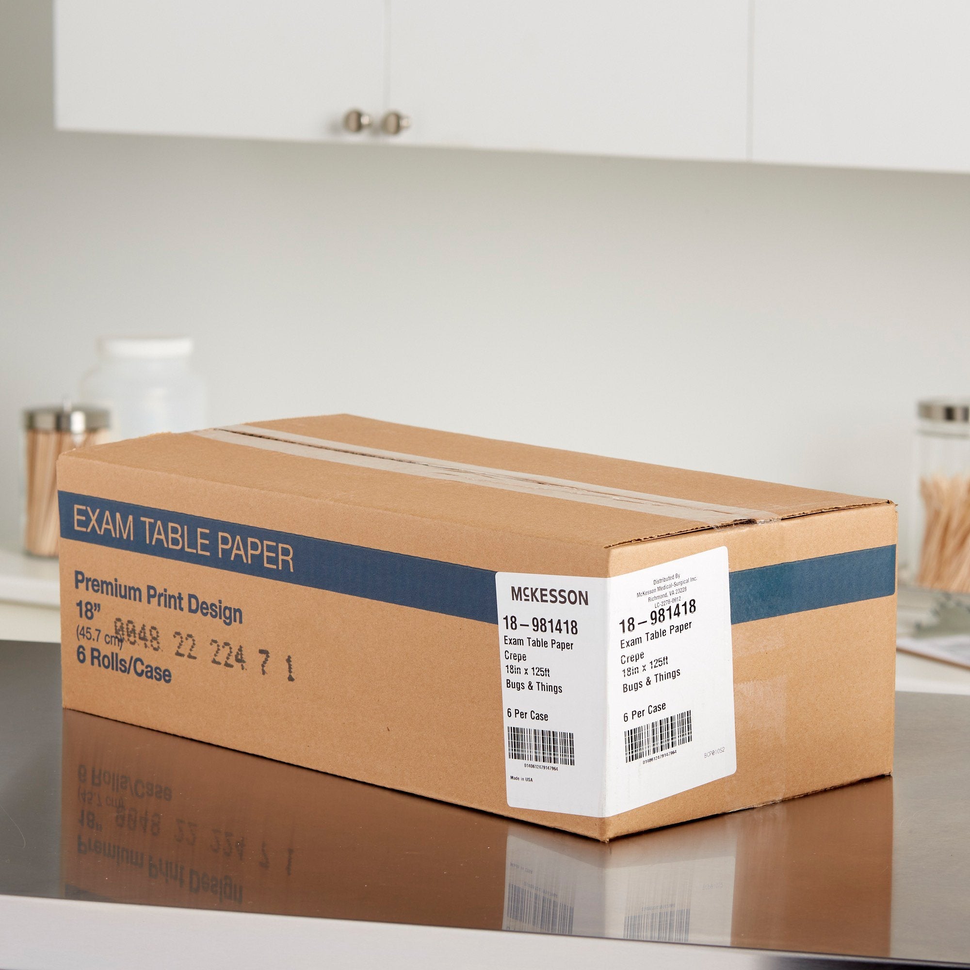 McKesson Crepe Table Paper, 18 Inch x 125 Foot, Print (Bugs and Things) (6 Units)