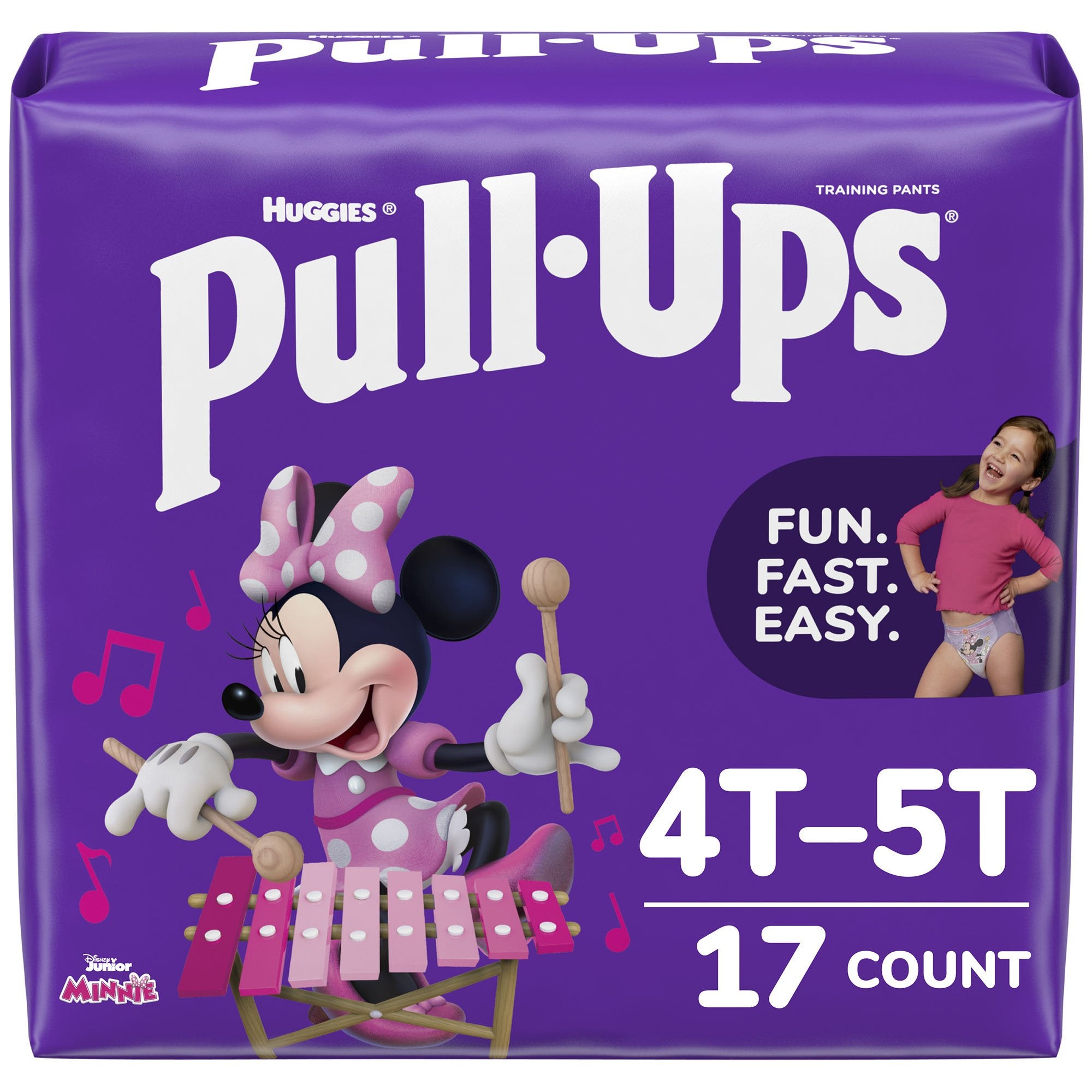 Pull-Ups® Learning Designs® for Girls Training Pants, 4T to 5T (17 Units)