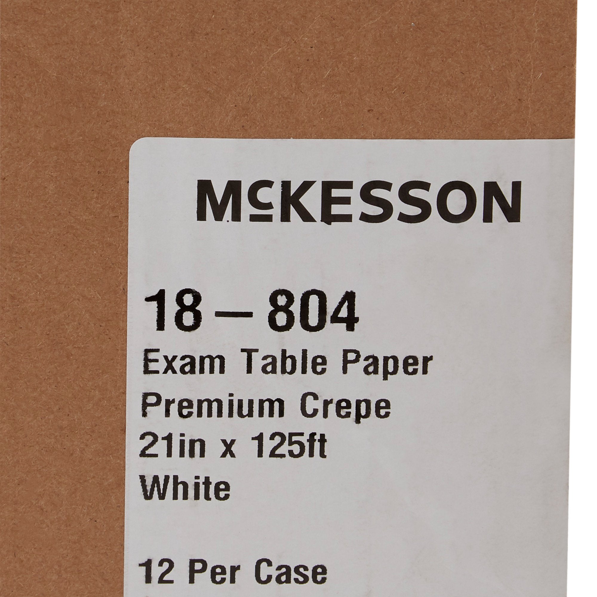 McKesson Crepe Table Paper, 21 Inch x 125 Foot, White (12 Units)